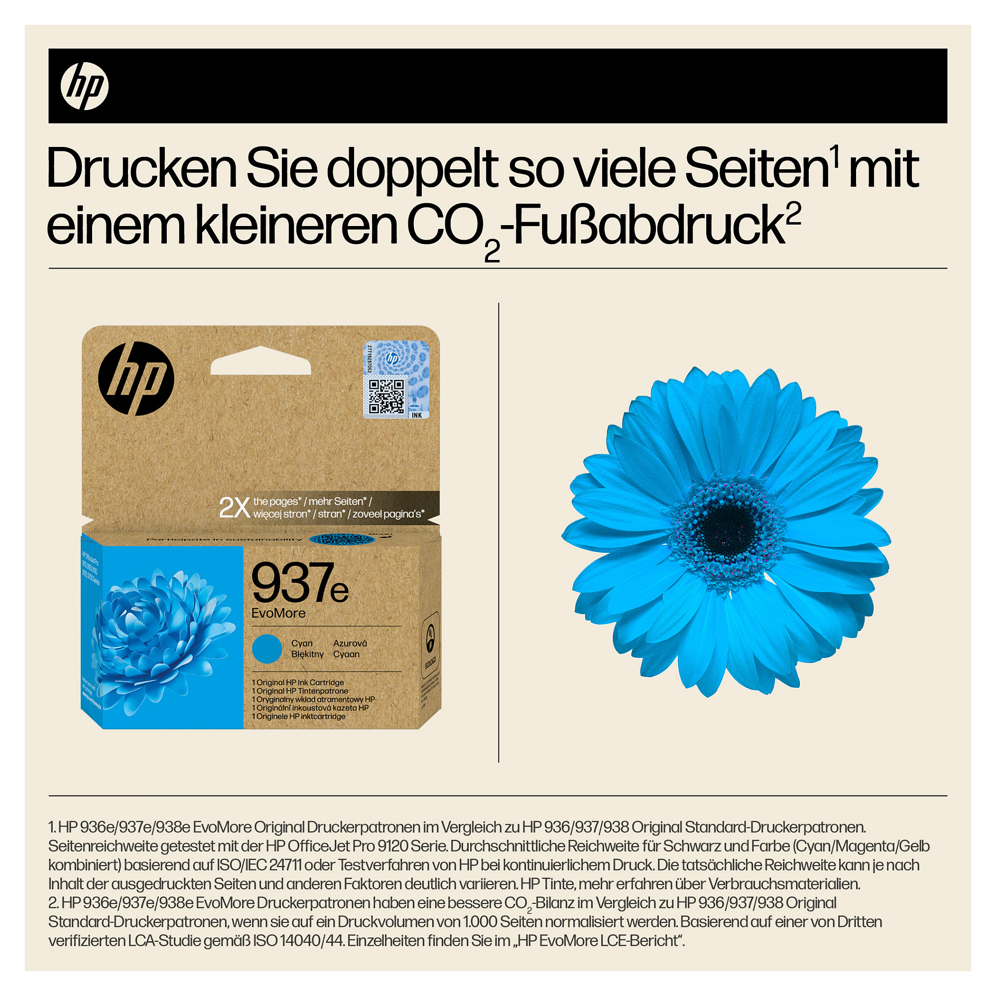 Toner HP 937e EvoMore Cyan Original Ink Cartridge-2