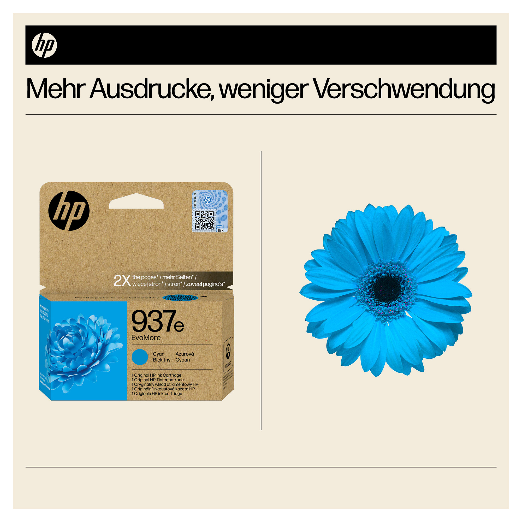 Toner HP 937e EvoMore Cyan Original Ink Cartridge-3