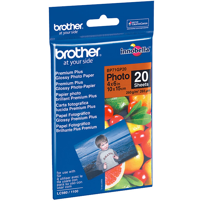 Fotopapir BROTHER BP71GP20 10x15cm