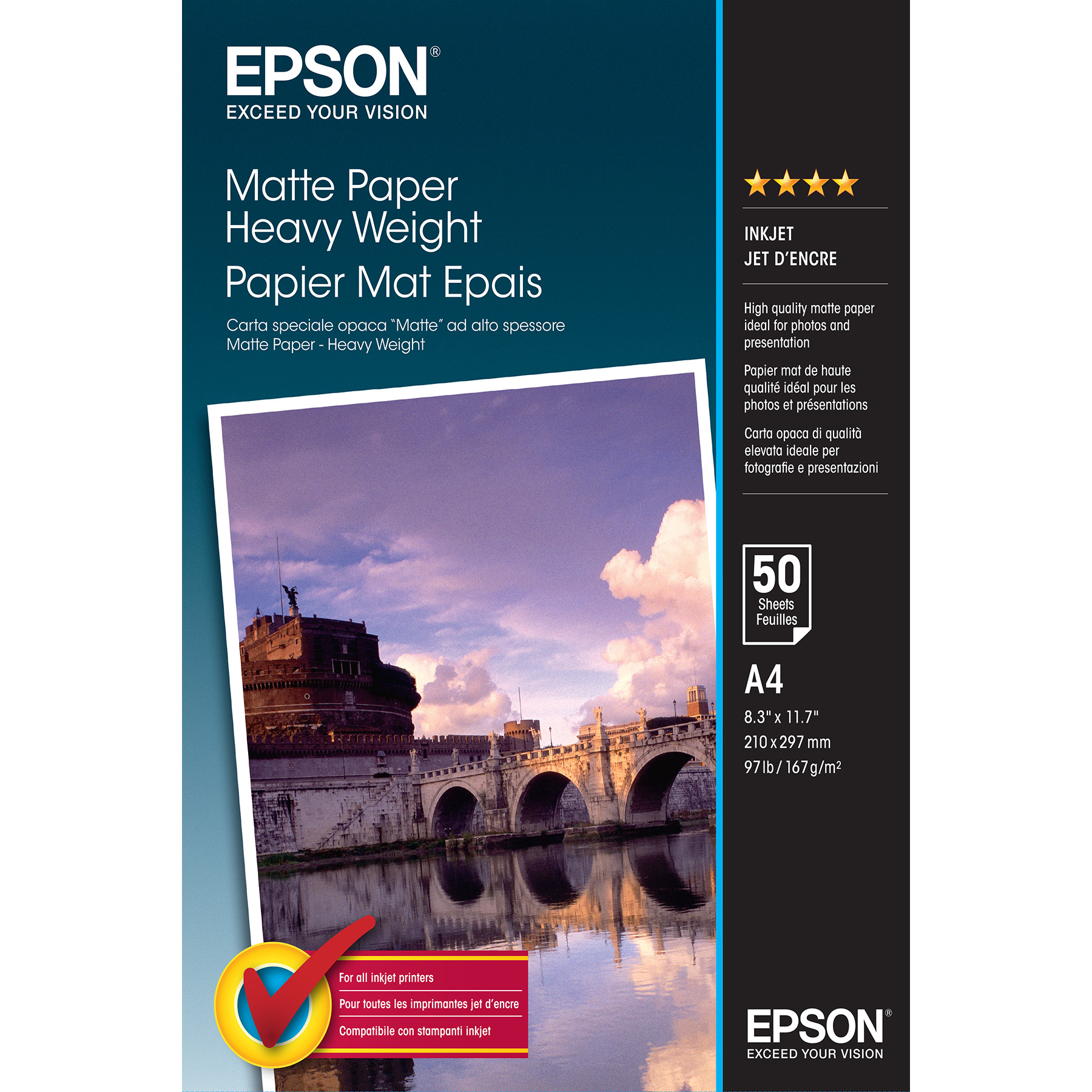 Papir EPSON C13S041256 A4 Schweres Papier-0