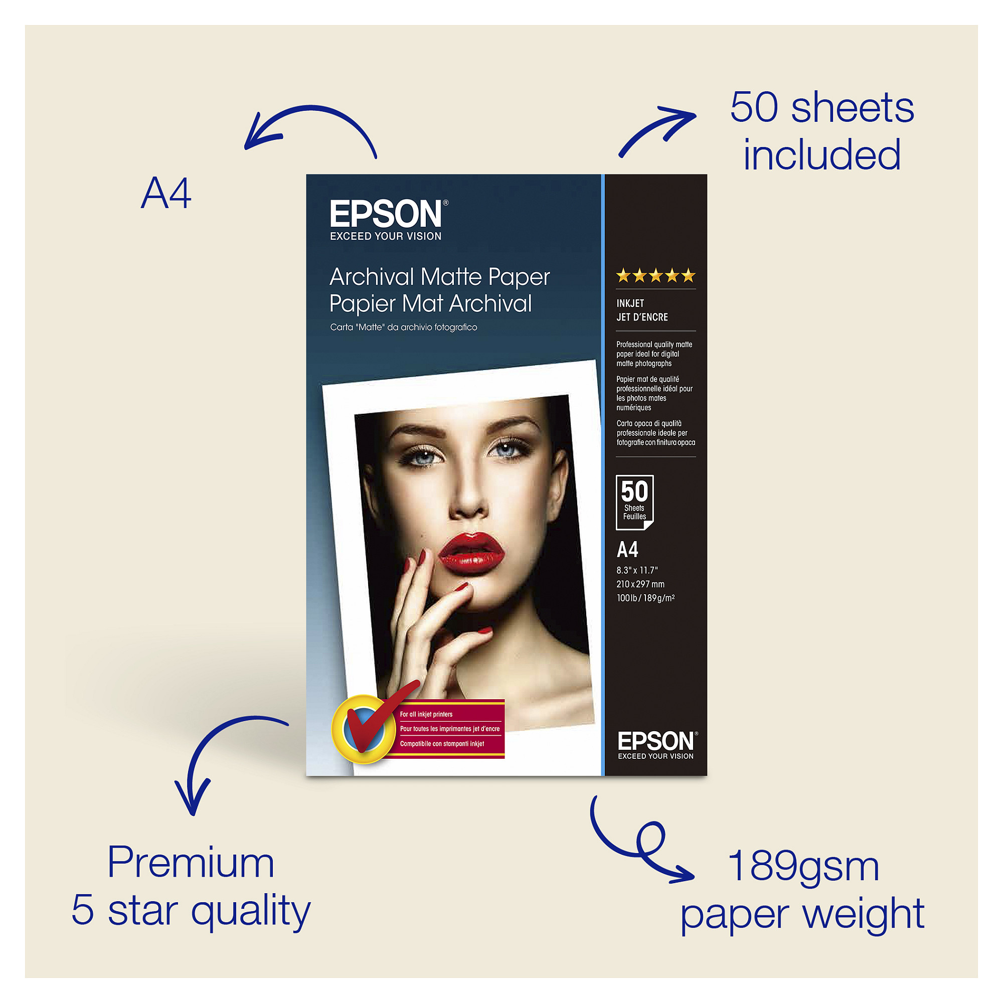 Fotopapir EPSON C13S041342 A4-6