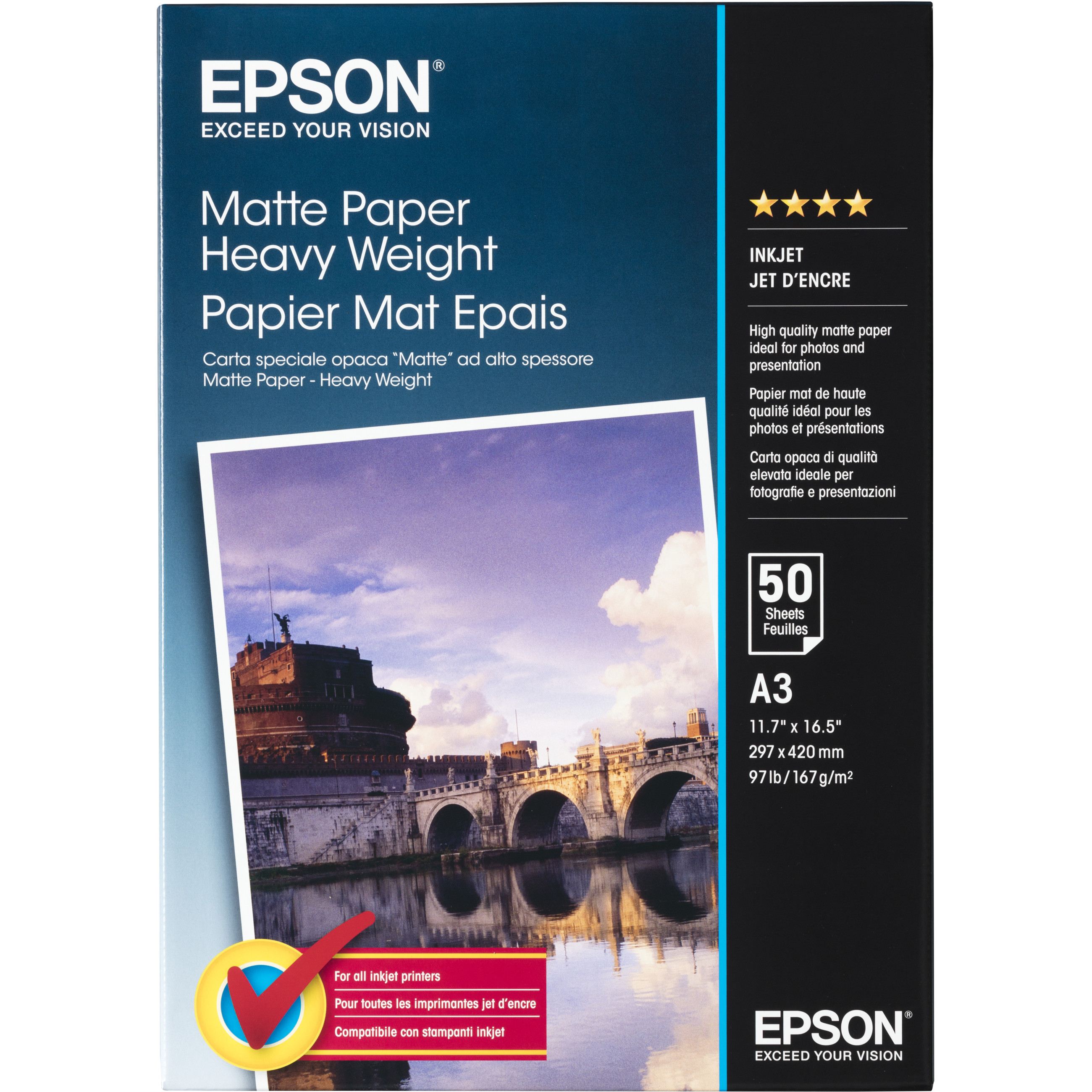 Papir EPSON C13S041261 A3 Schweres Papier