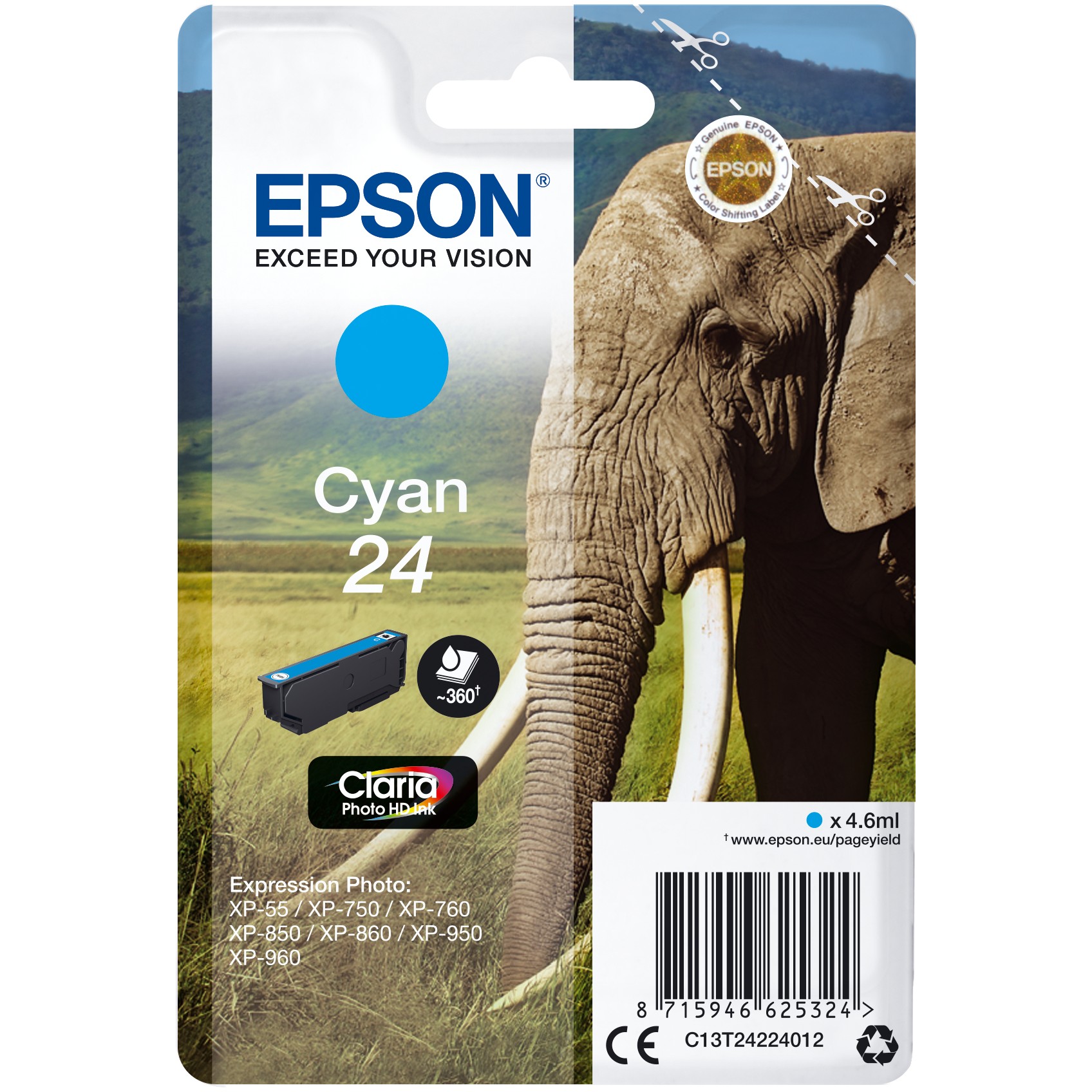 Tinta EPSON C13T24224012 (plava boja)