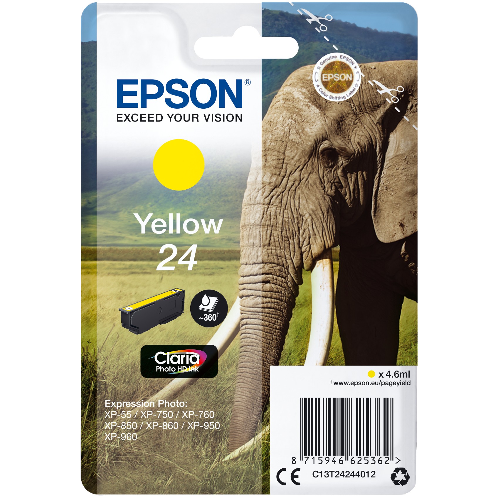 Toner EPSON C13T24244012 žuta boja