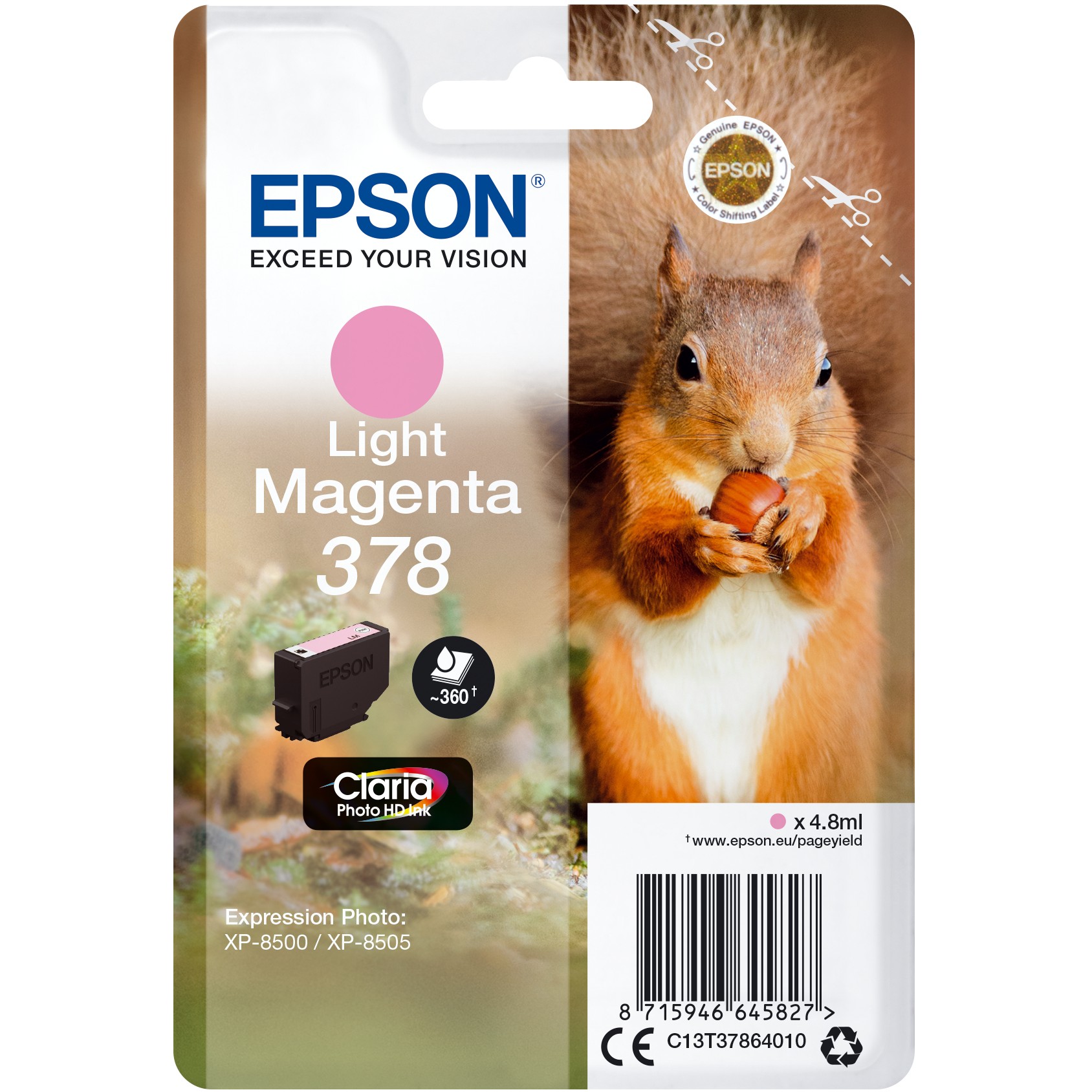 Tinta EPSON 378 (svijetlo magenta, c13t37864010)