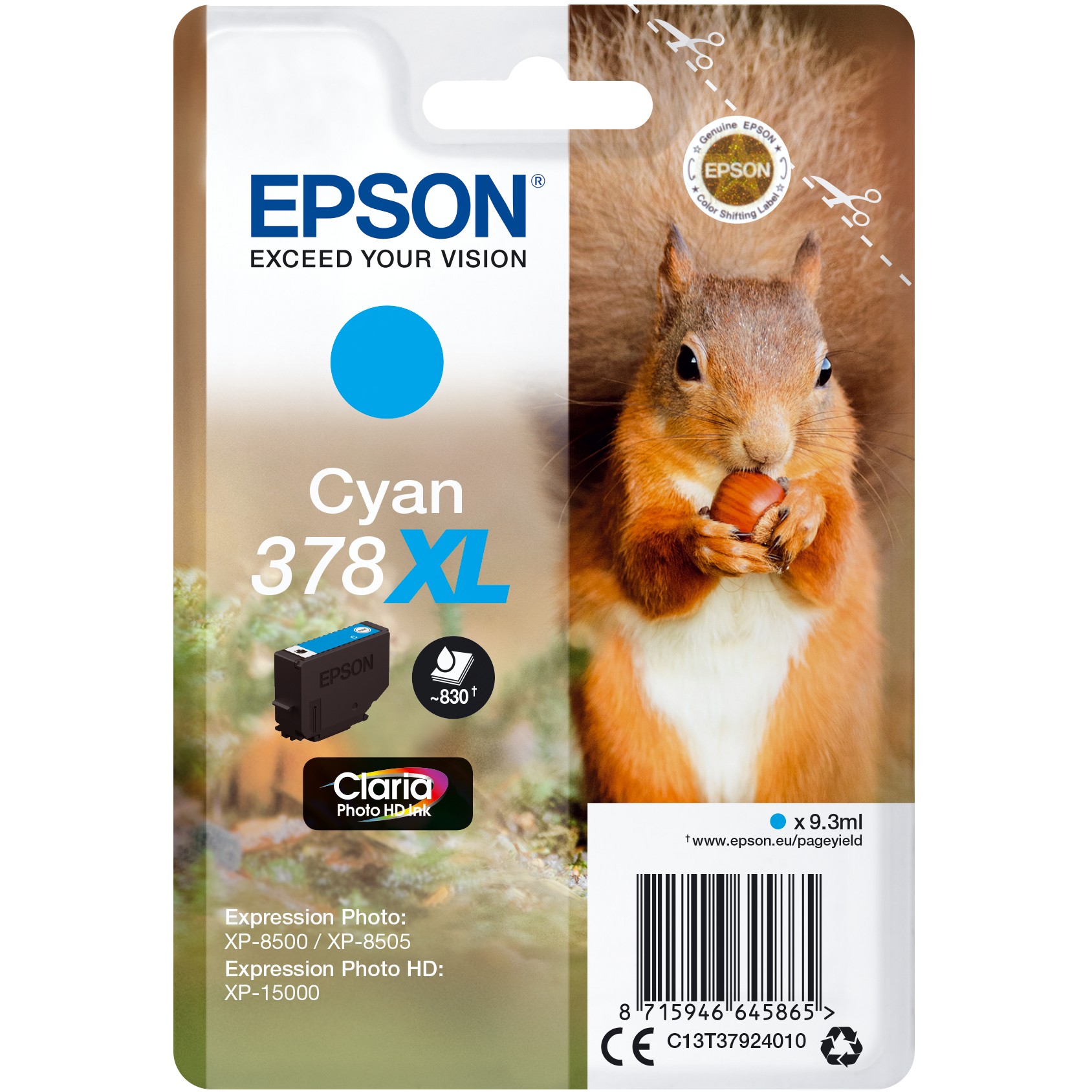 Toner EPSON Tinte 378XL C13T37924010 plava boja-0