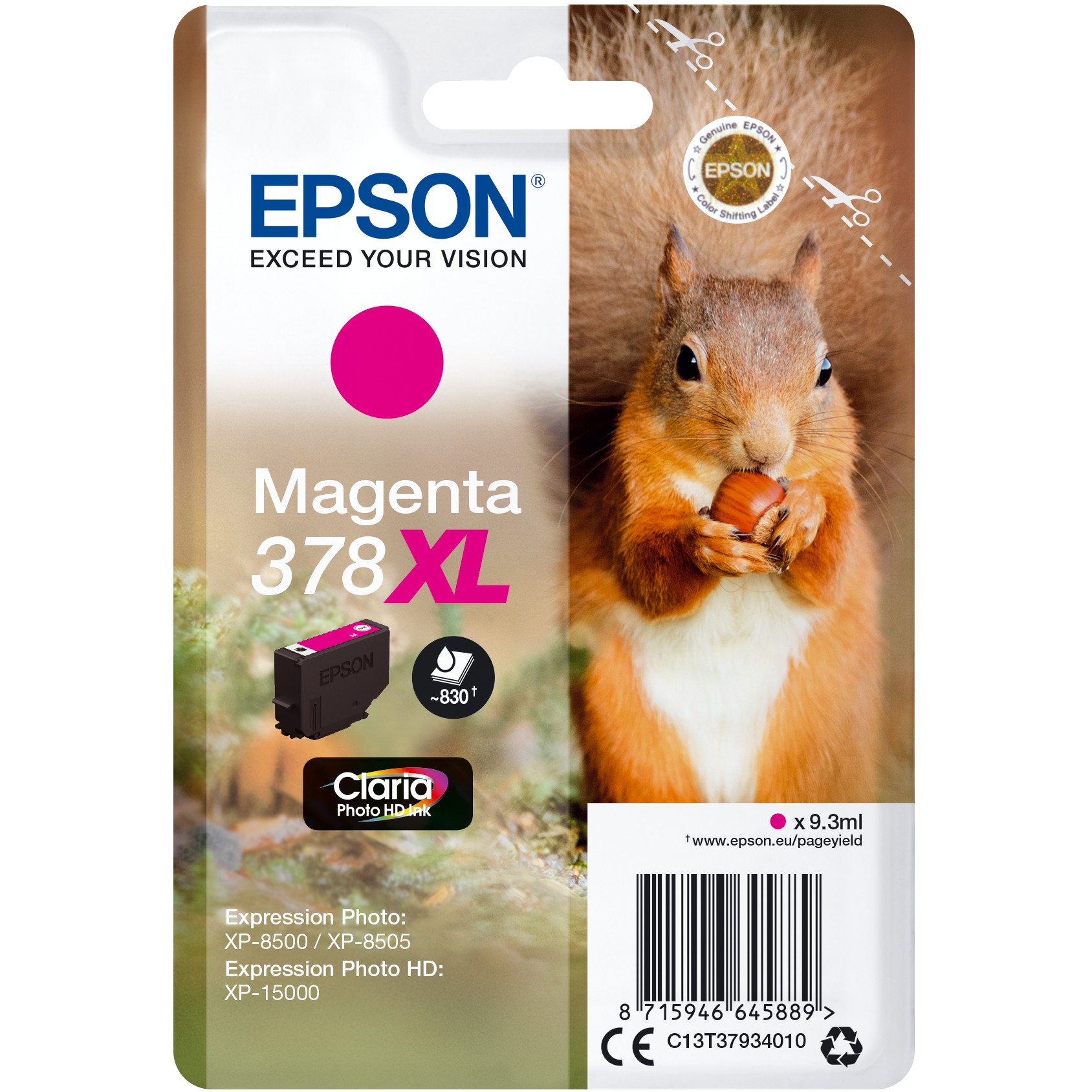 Toner EPSON Tinte 378XL C13T37934010 magenta boja