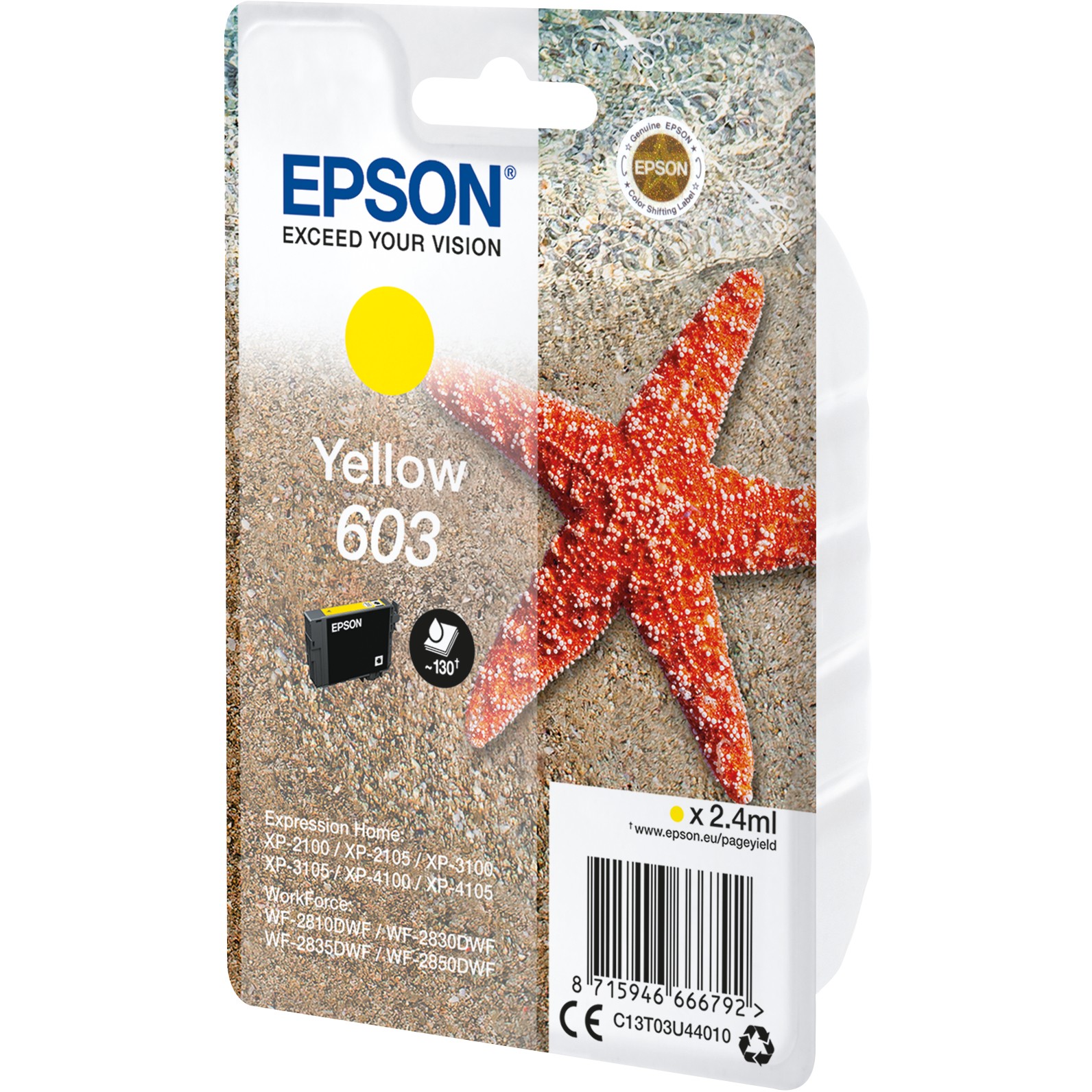 Toner EPSON 603 žuta boja C13T03U440-1