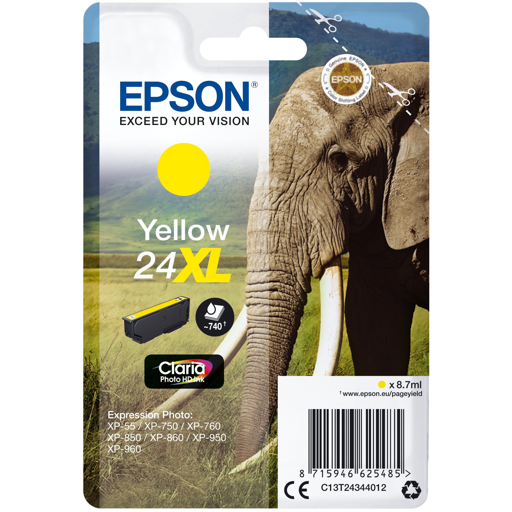 Toner EPSON C13T24344012 žuta boja