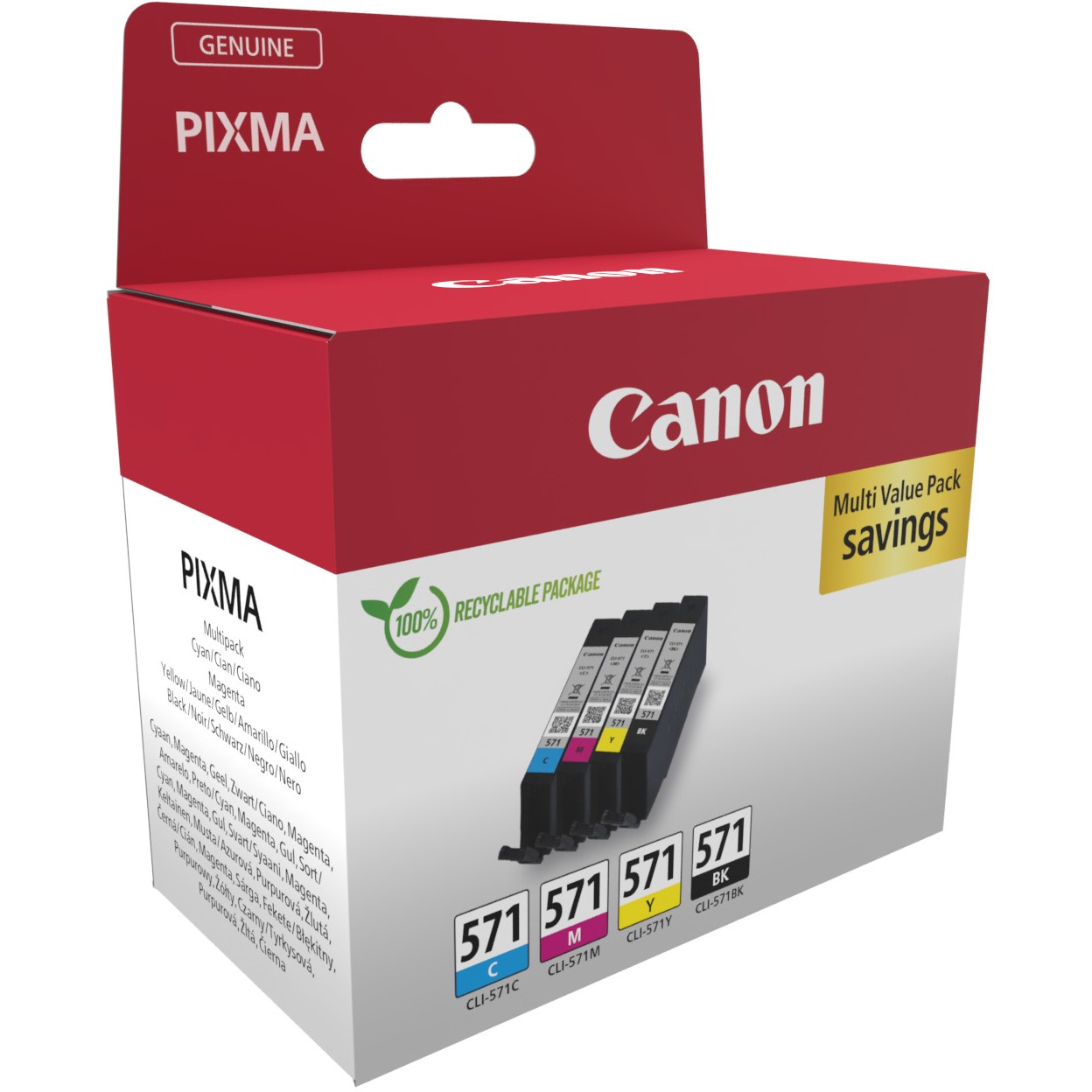 Toner CANON CLI-571 0386C008 4er Multipack (crna boja, magenta boja, plava boja, žuta boja)-1