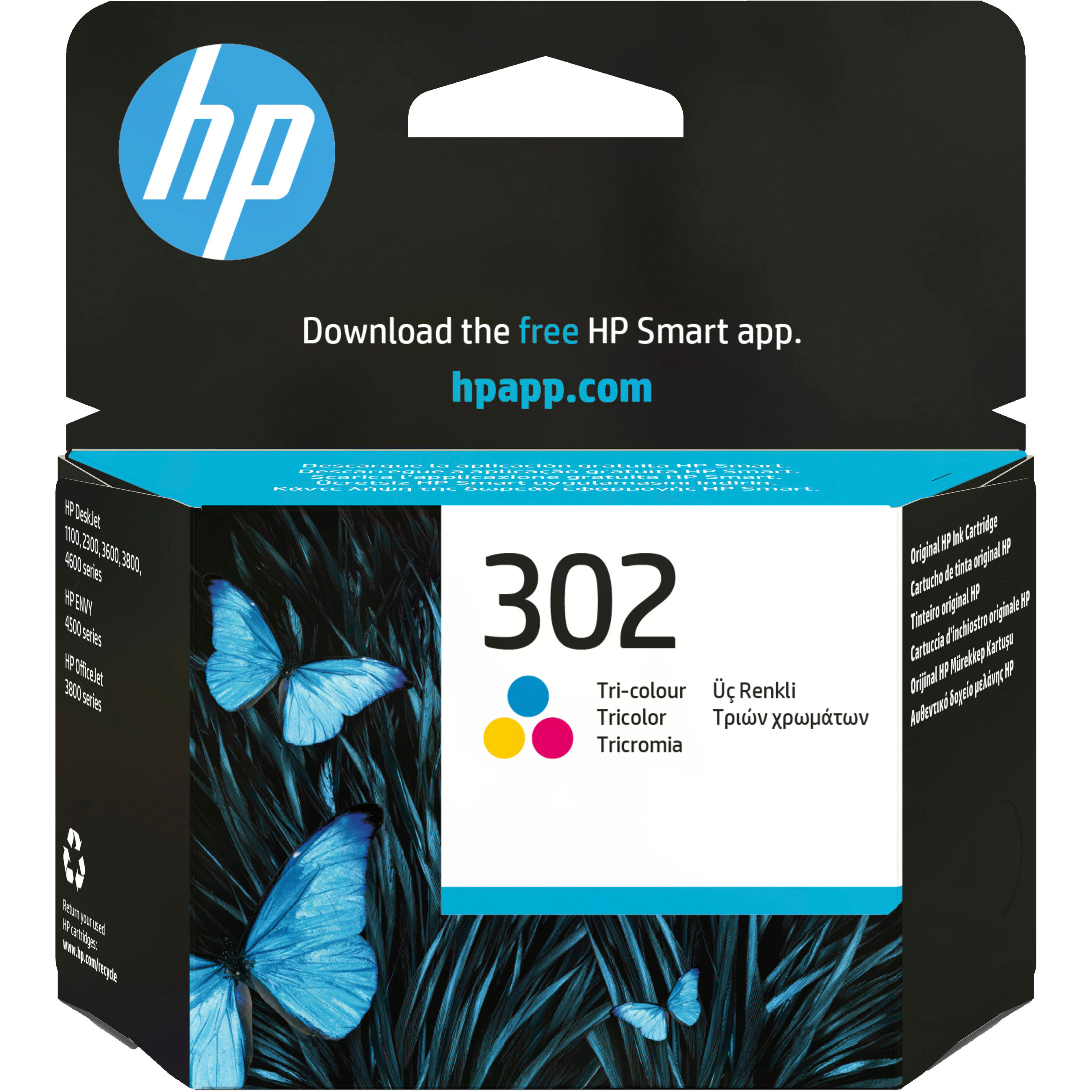 Toner HP 302 F6U65AE Color (plava boja, magenta boja, žuta boja)-0
