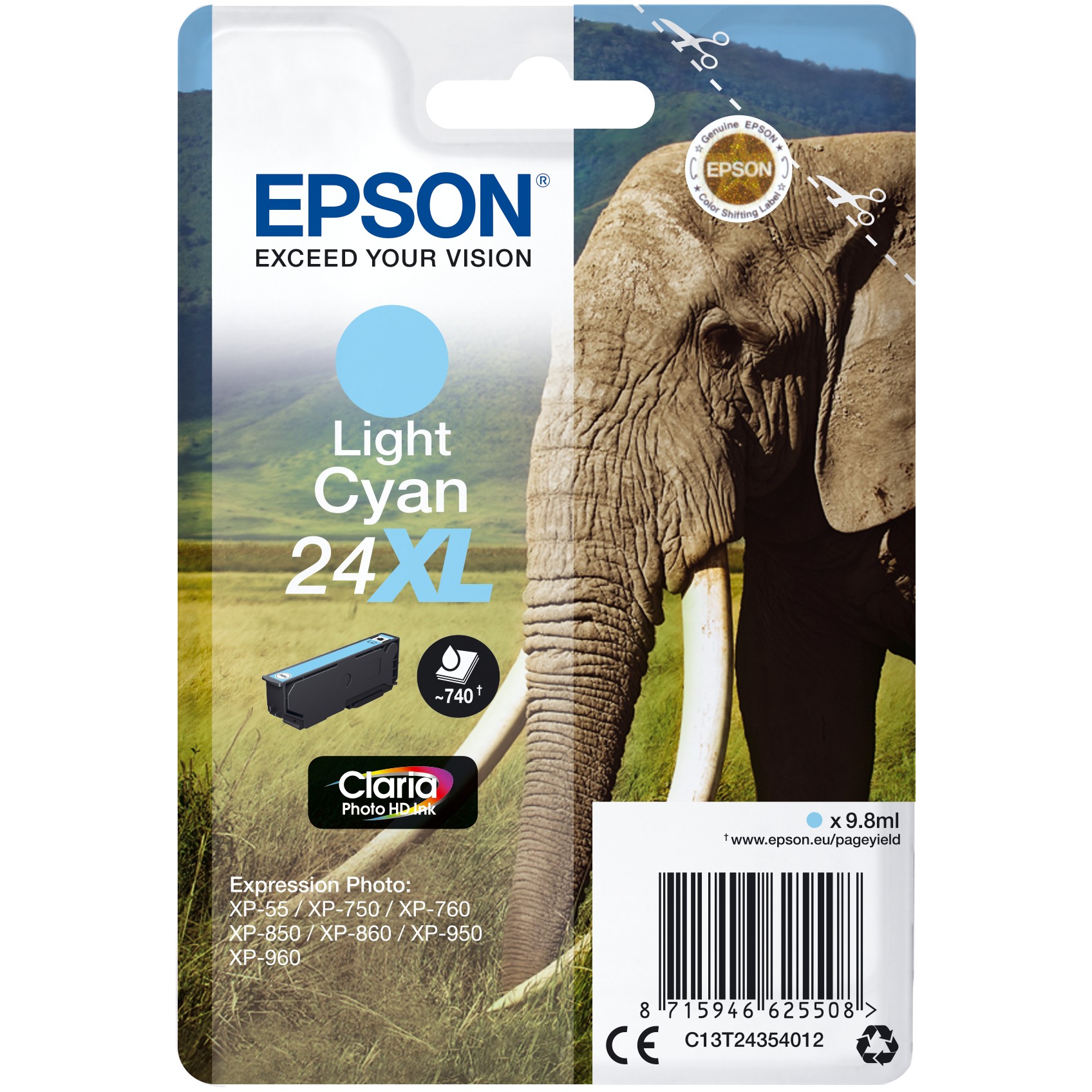 Toner EPSON Tinte 5LB 24XL light cyan visoki kapacitet 9.8ml-0