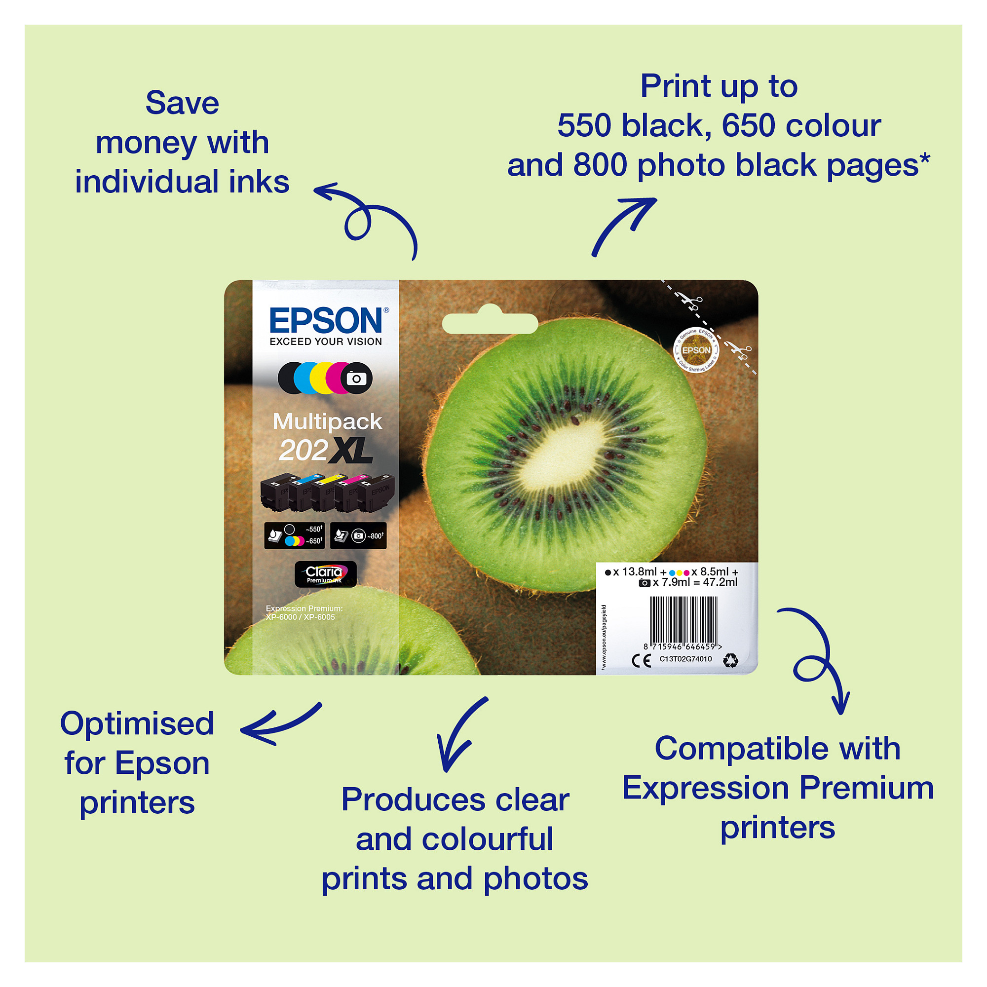 Toner EPSON 202 C13T02H44010 žuta boja-2