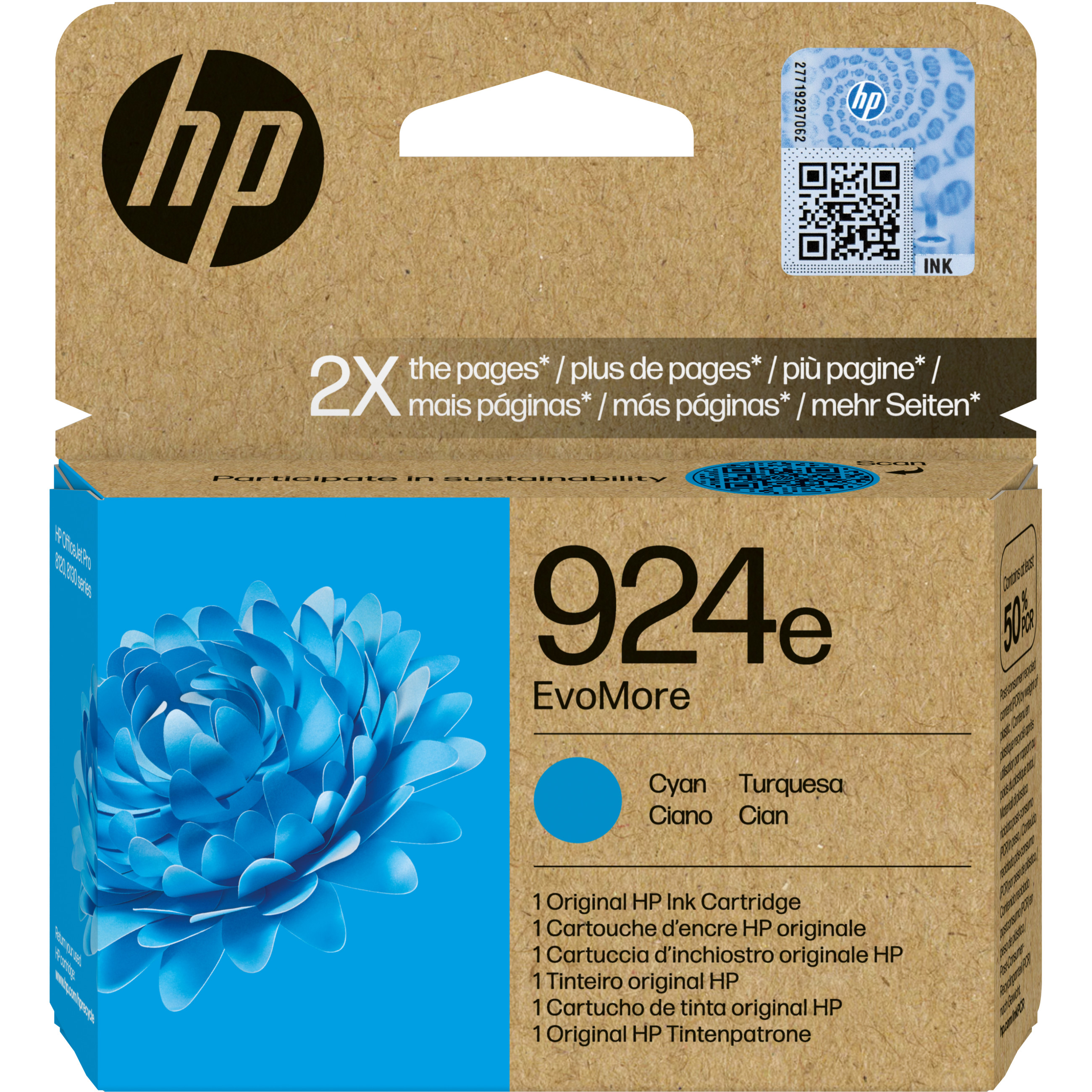 Toner HP 924e EvoMore Cyan Original Ink Cartridge