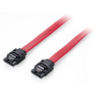 SATA kabel EQUIP (plosnati, 1 m, 6 Gbps, s metalnom kopčom)-0