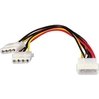 Kabel EQUIP Stromkabel Y-Kabel 1x 13.3cm > 2x 13.3cm St/Bu 0.20m