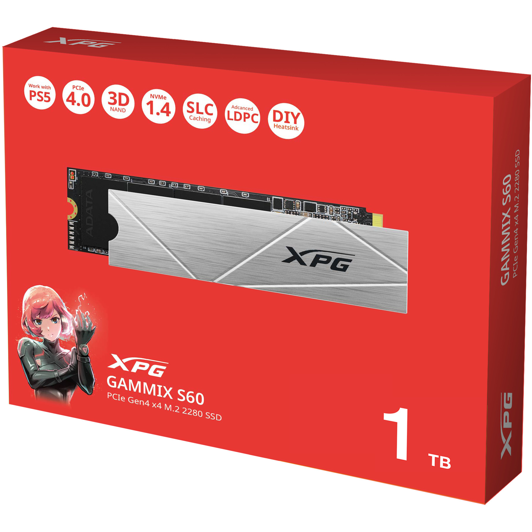 SSD ADATA XPG GAMMIX S60 BLADE 1 TB (PCIe 4.0 x4, NVMe, M.2 2280)-7