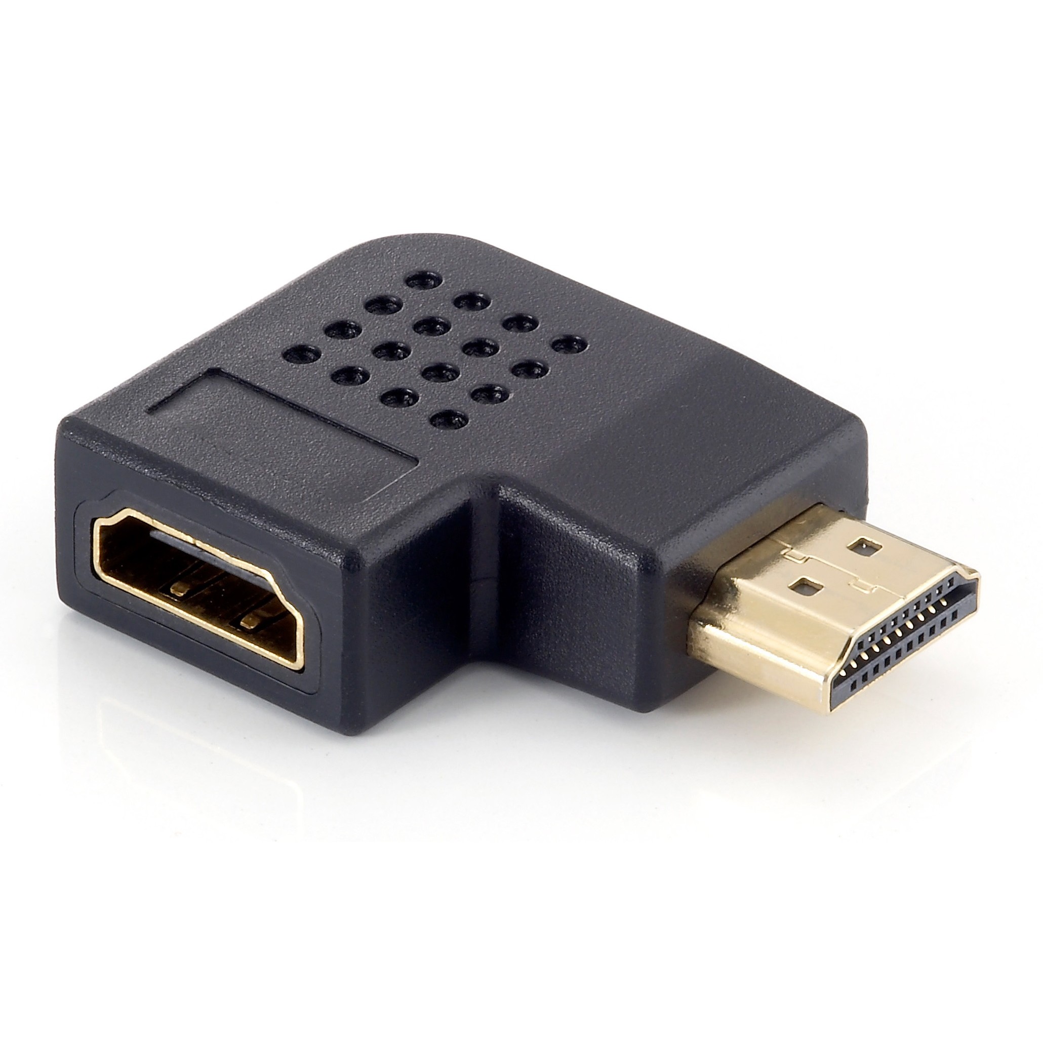 Adapter EQUIP HDMI A-B 90 Grad gewinkelt crna boja-0