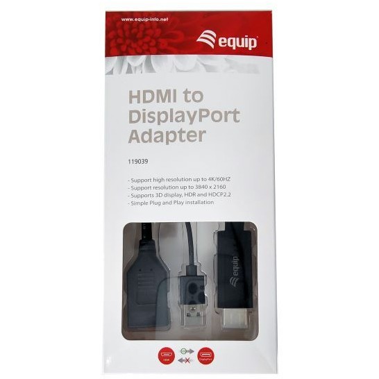 Adapter EQUIP HDMI Displayport St/Bu 0.15m 4K/60Hz-6