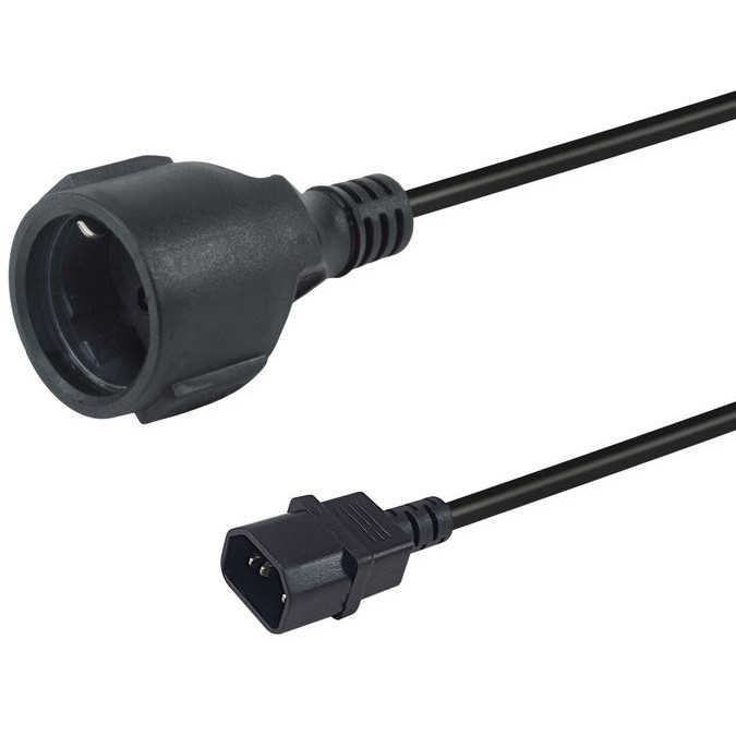 Kabel EQUIP Netzkabel Anschl. C14 -> CEE7/3 0.25m crna boja-0