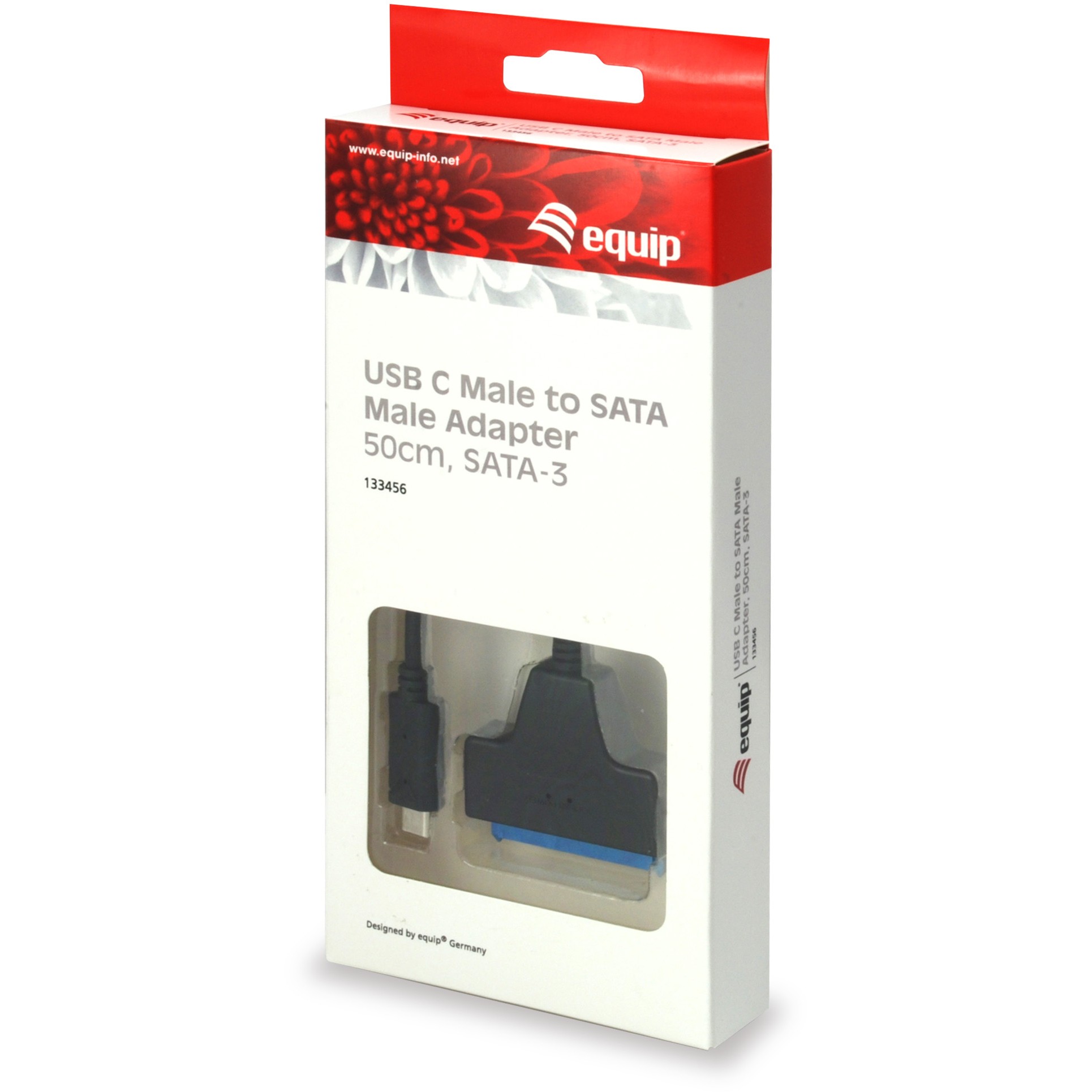 Adapter Equip USB-C -> SATA Kabel 5Gbs 0.50m crna boja-2