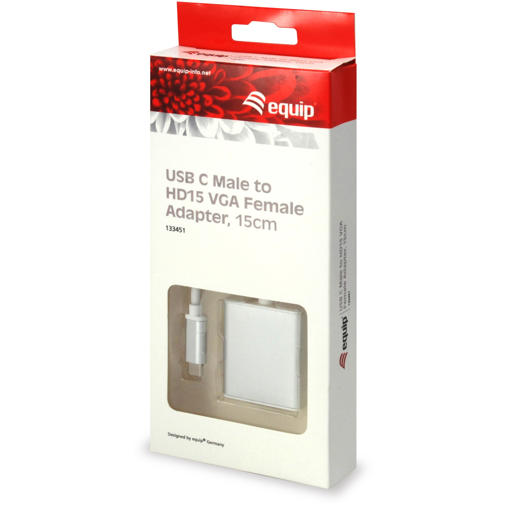 Adapter EQUIP USB-C -> VGA HD15 1920x1080/60Hz 0.15m-2