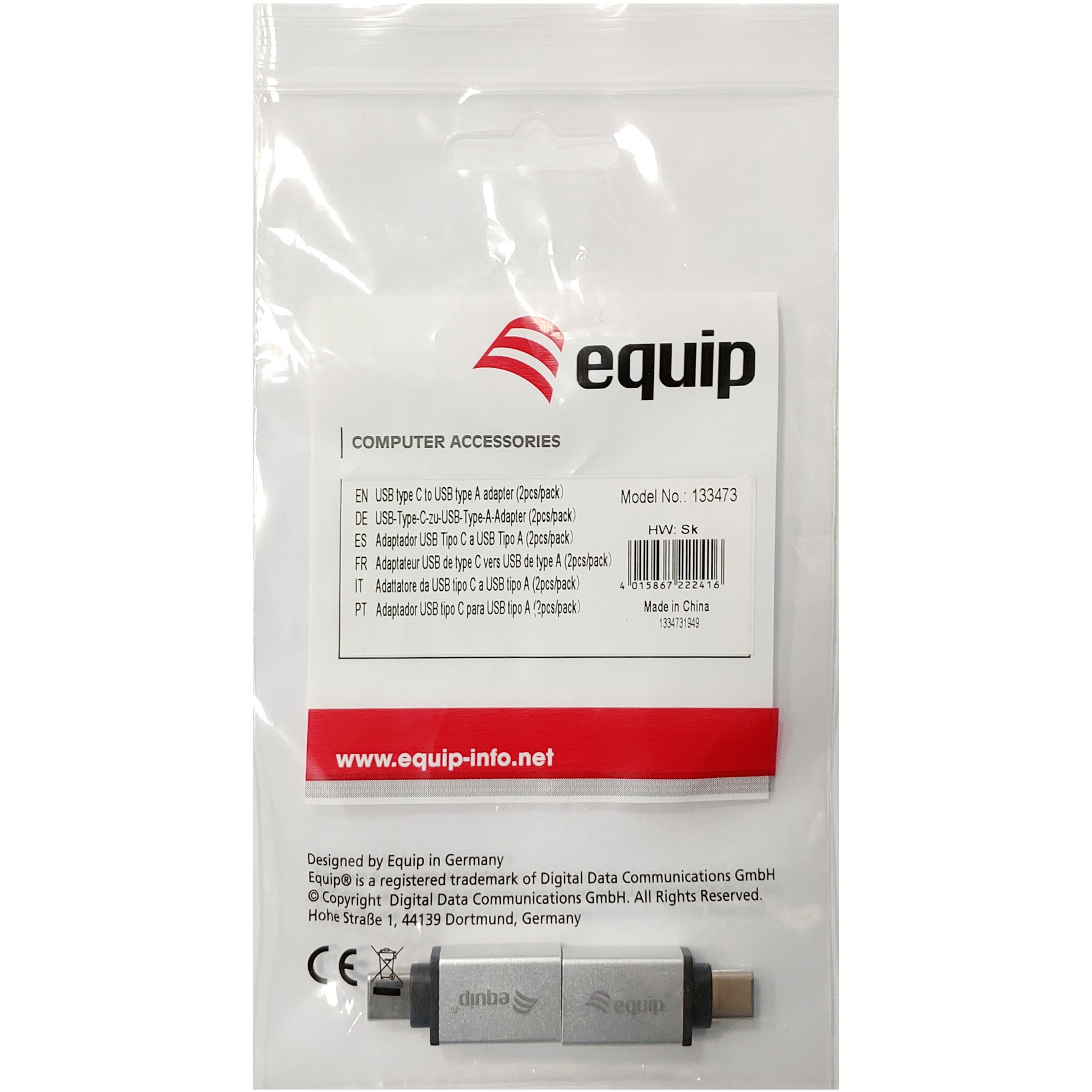 Adapter EQUIP USB-C -> USB 3.0 2er-Pack si-3