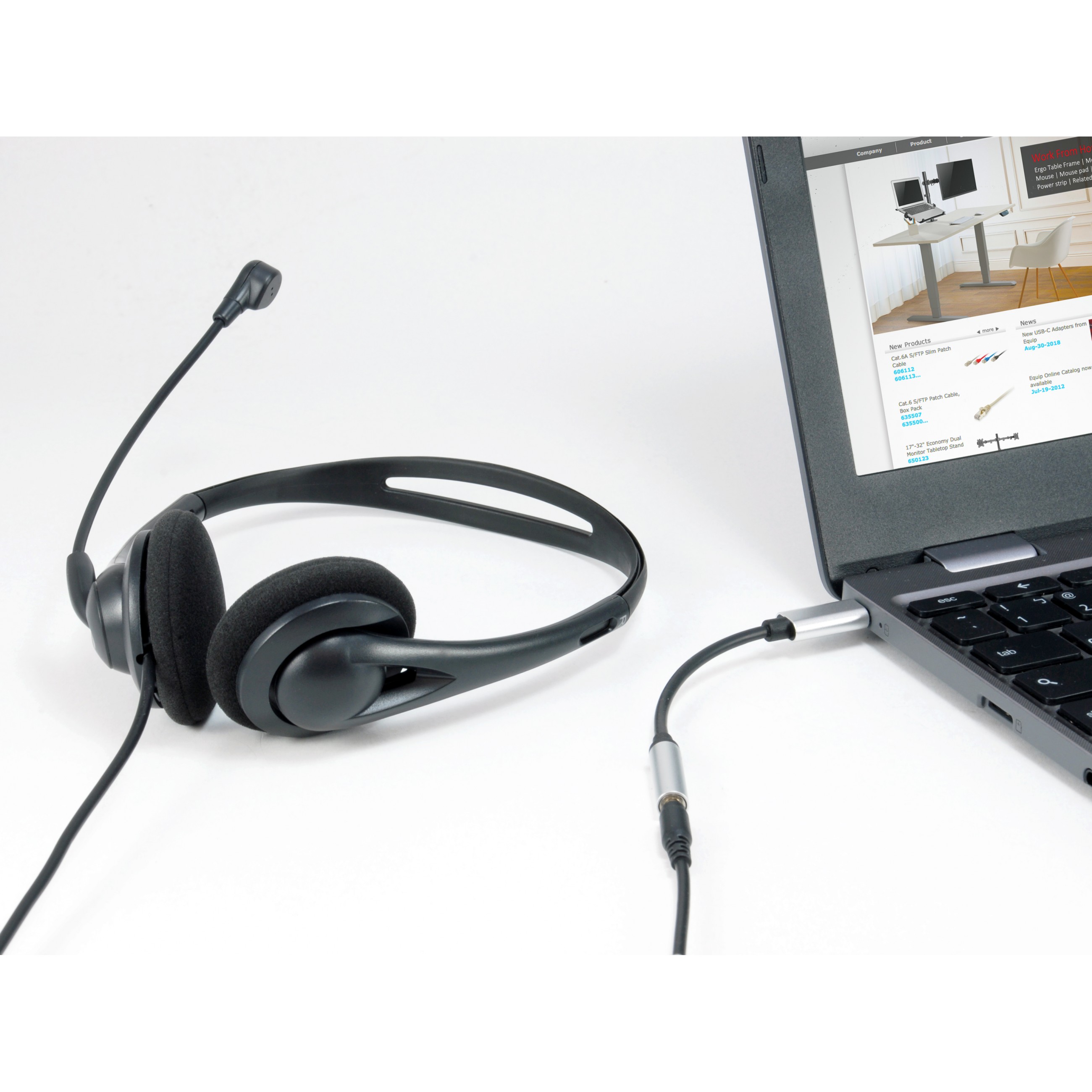 Adapter EQUIP USB-C -> Audio DAC 4-Pin 3.5mm St/Bu 0.15m-1