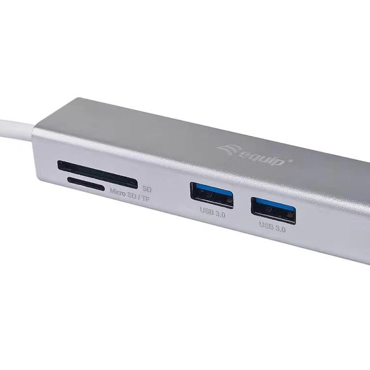 Adapter EQUIP USB-C -> HDMI 2xUSB 3.0 SD 4K 30Hz 0.15m crna boja-5