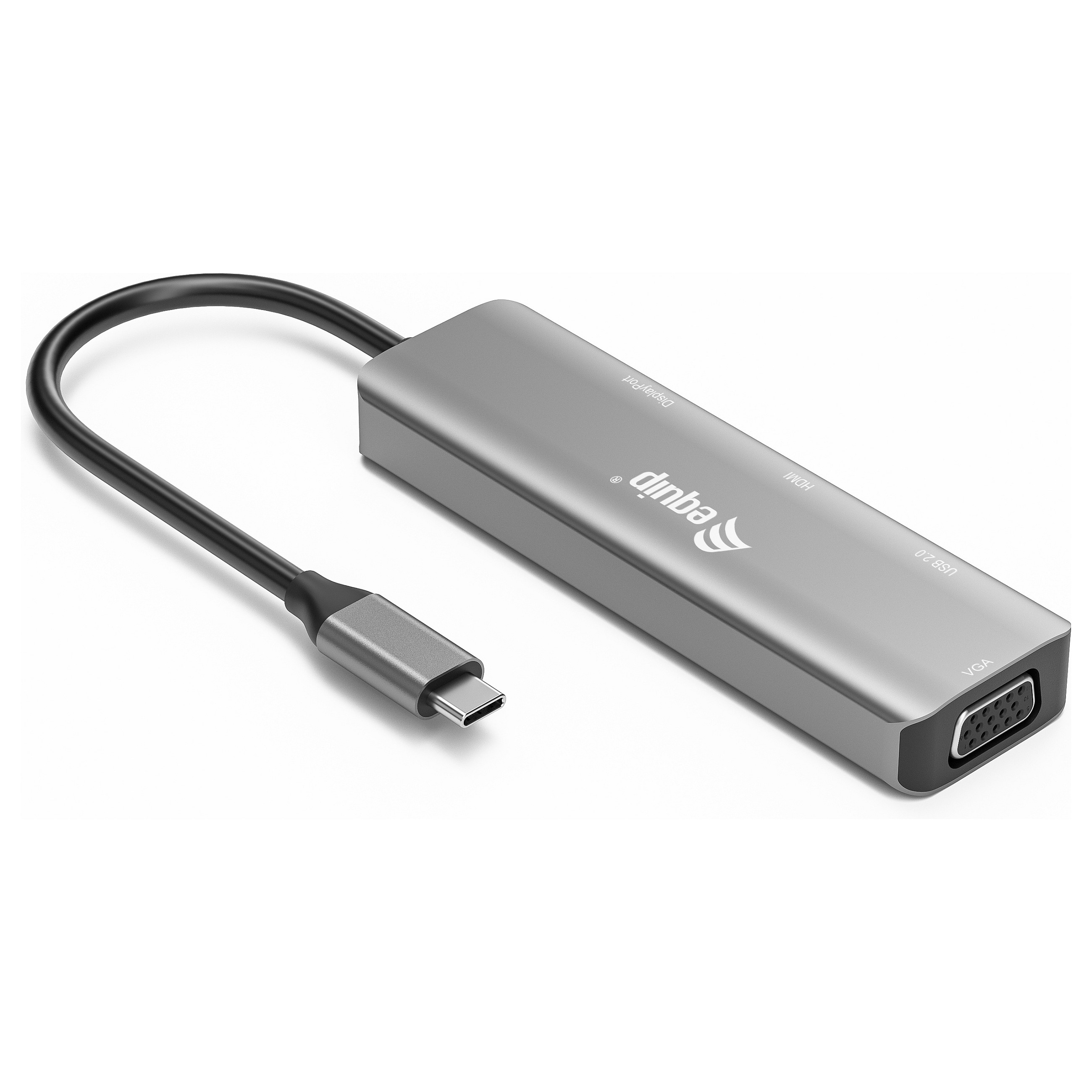 Adapter EQUIP 133485 (USB-C na HDMI/DisplayPort/VGA/USB 2.0)-1