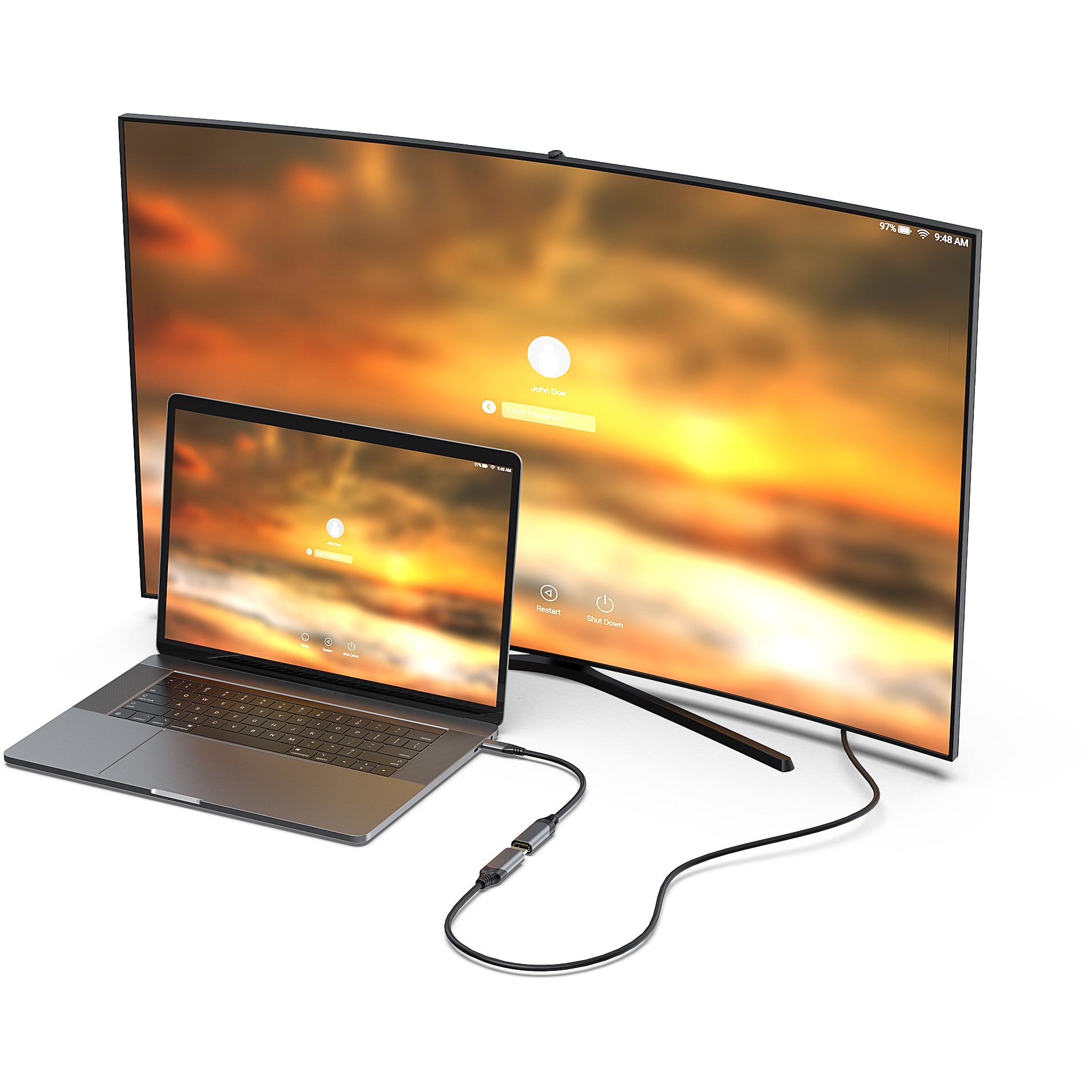 Adapter EQUIP USB-C -> HDMI 2.1 8K60Hz 0.15m-1