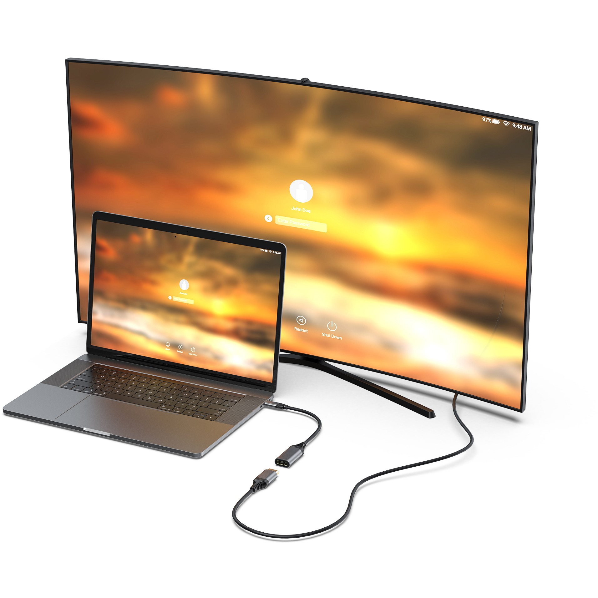 Adapter EQUIP USB-C -> DisplayPort 1.4 8K60Hz 0.15m-1