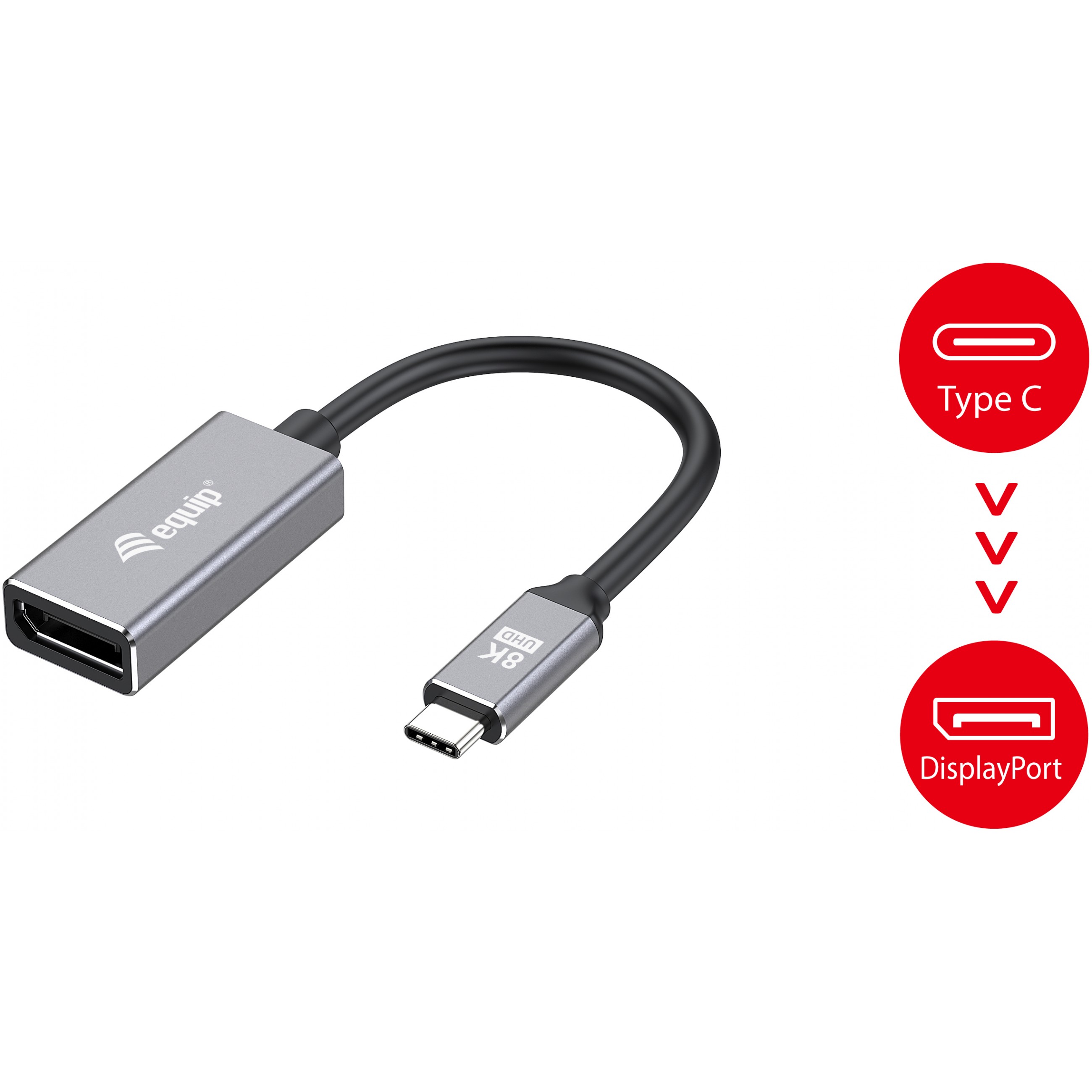 Adapter EQUIP USB-C -> DisplayPort 1.4 8K60Hz 0.15m-3