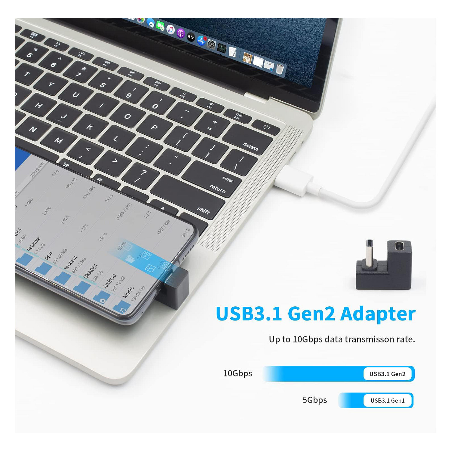 Adapter EQUIP USB-C -> USB-C 10Gbps 100W PD 2er-Pack crna boja-4