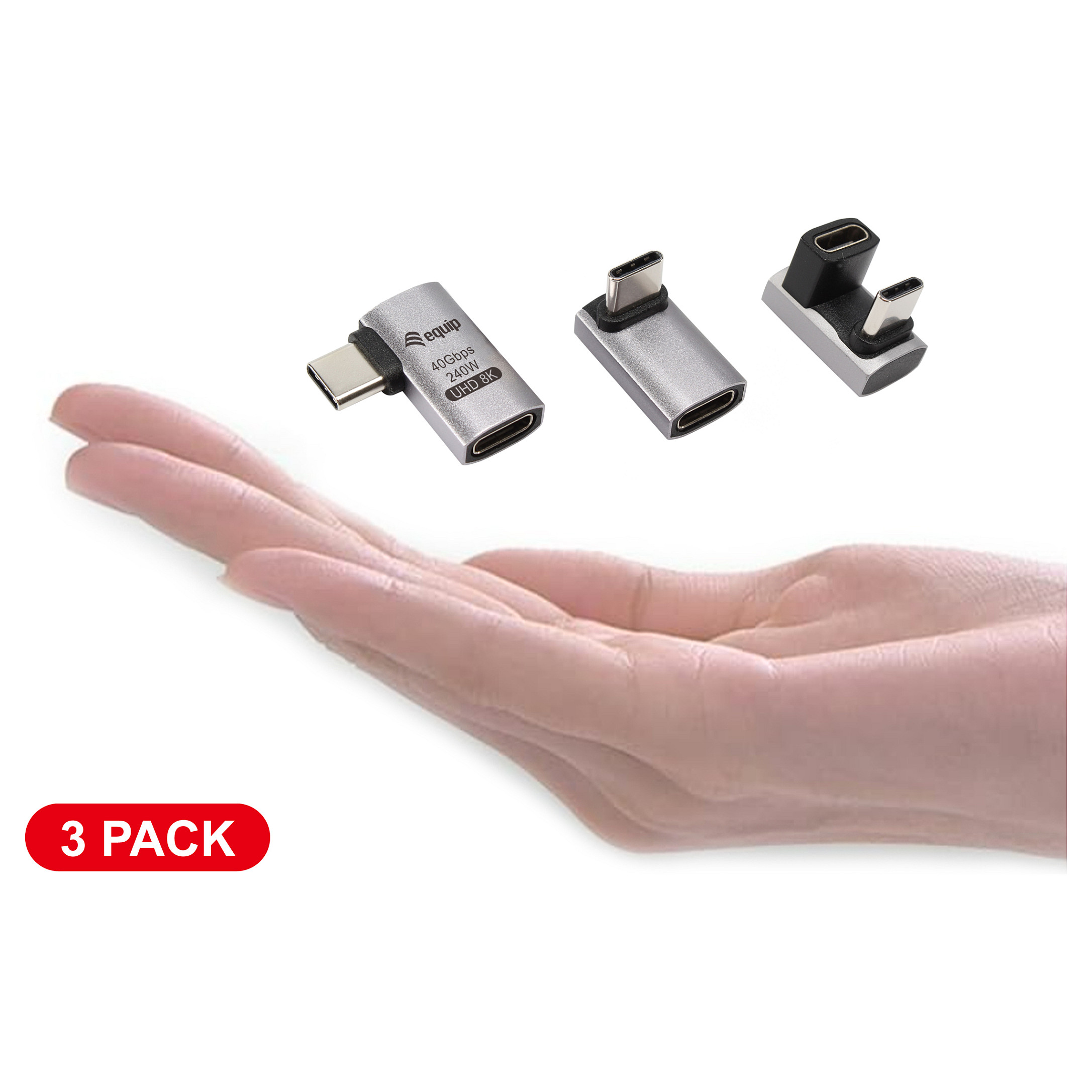Adapter EQUIP USB 4.0 -> USB-C 40Gbps 240W PD 3er-Pack-5