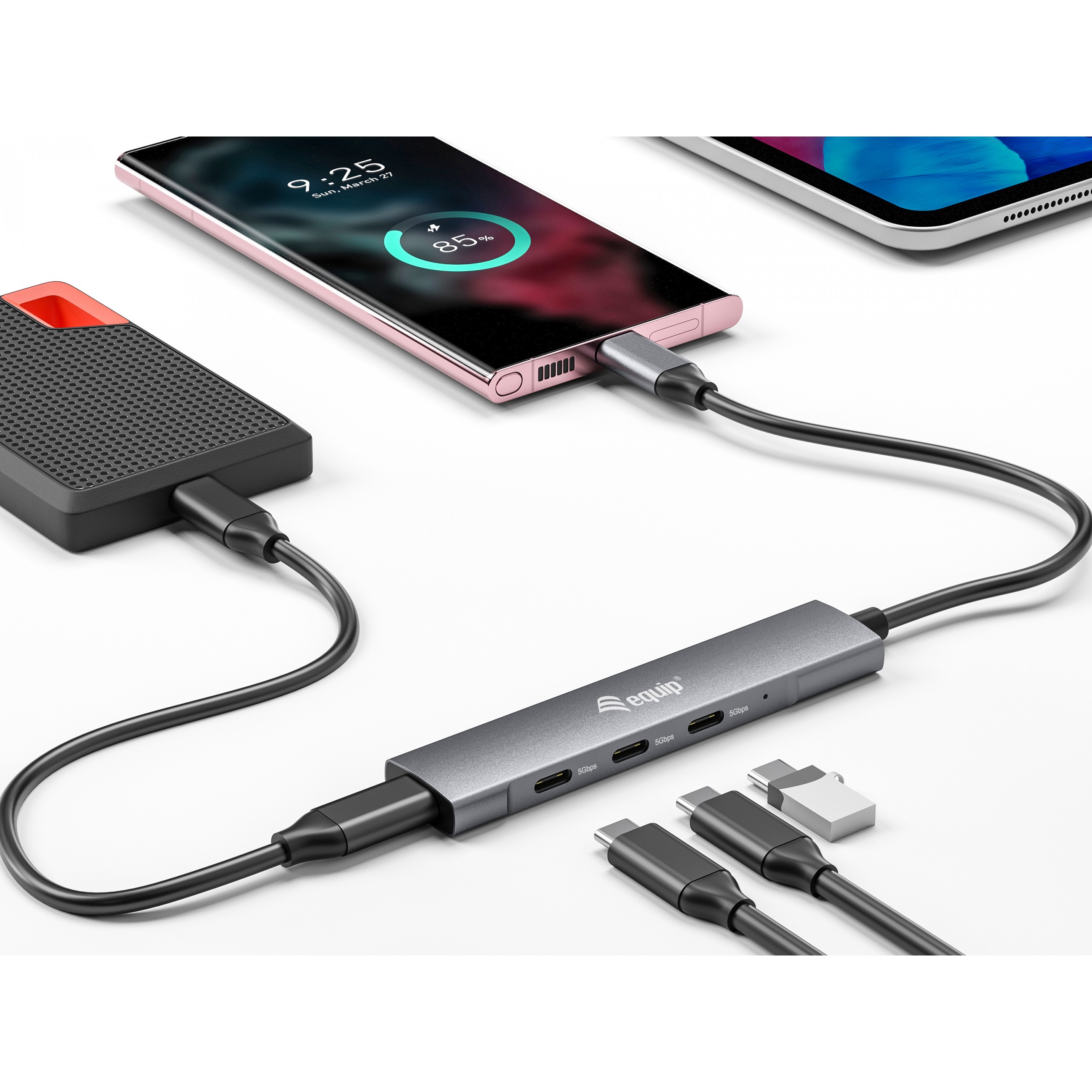 USB-Hub EQUIP 4-Port 3.2/C->4x3.0 5Gbps-3