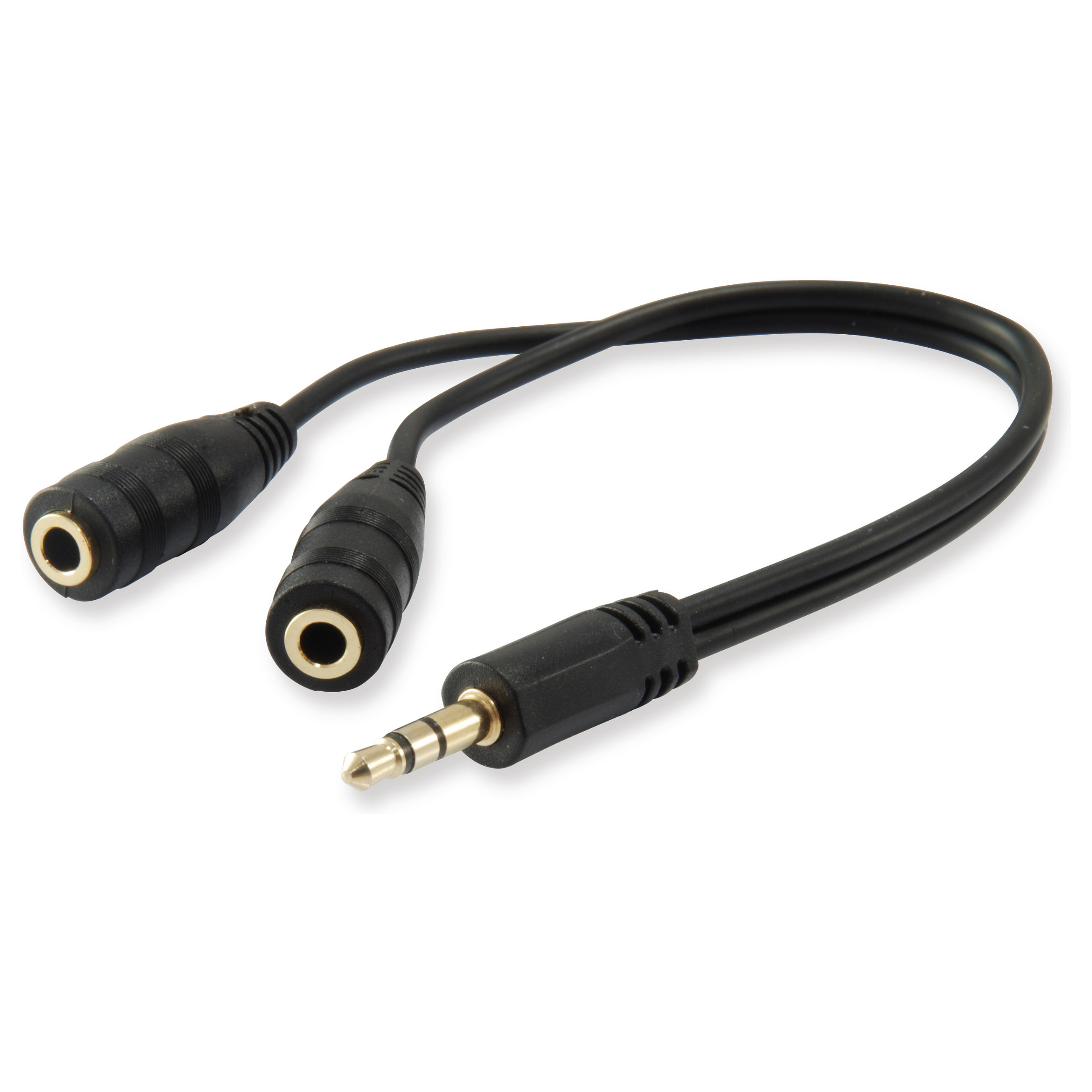 Audio splitter kabel EQUIP 147941 (3.5mm M na 2x 3.5mm Ž, 0.13m)