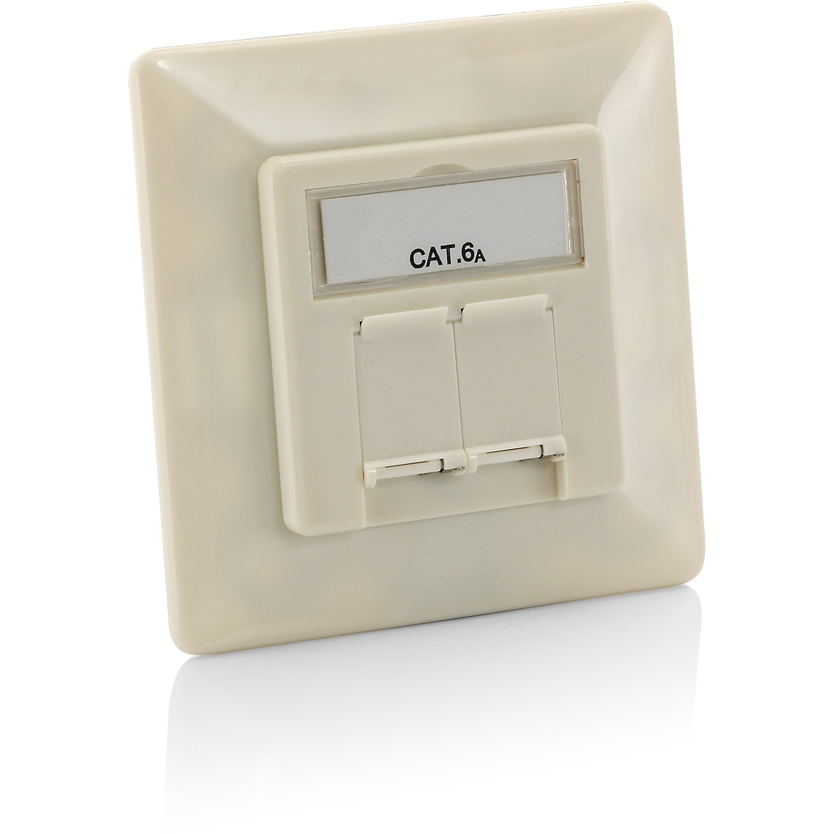 Prekidač EQUIP Aufputz Frontplatte Cat6A 2x RJ45 (RAL 1013)