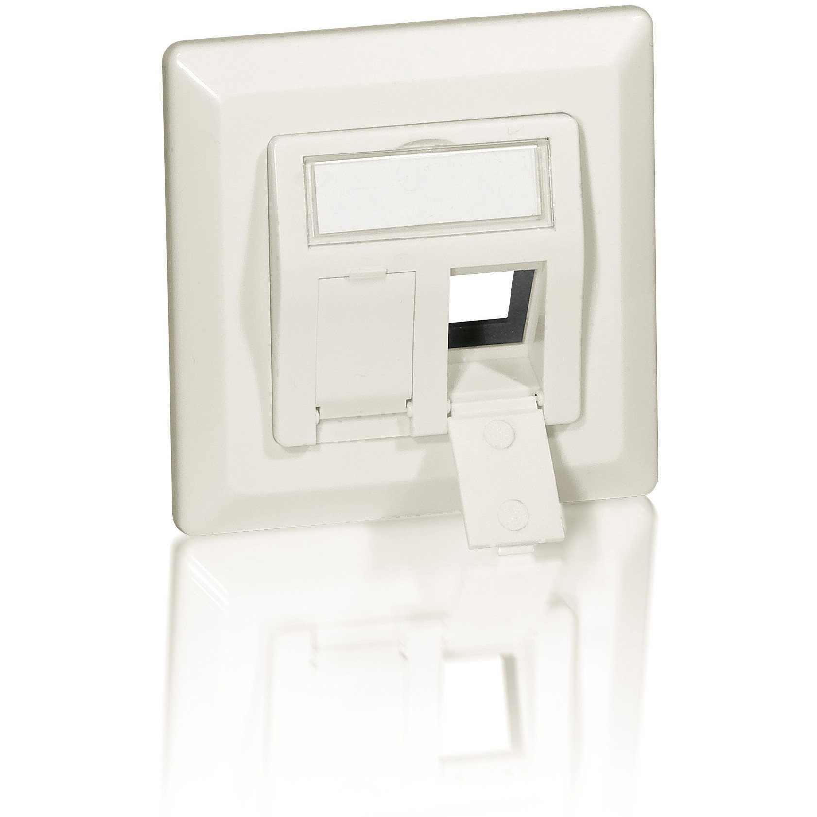 Utičnica EQUIP Unterputzdose +Frontplatte 2 Keystone 45° RAL 1013
