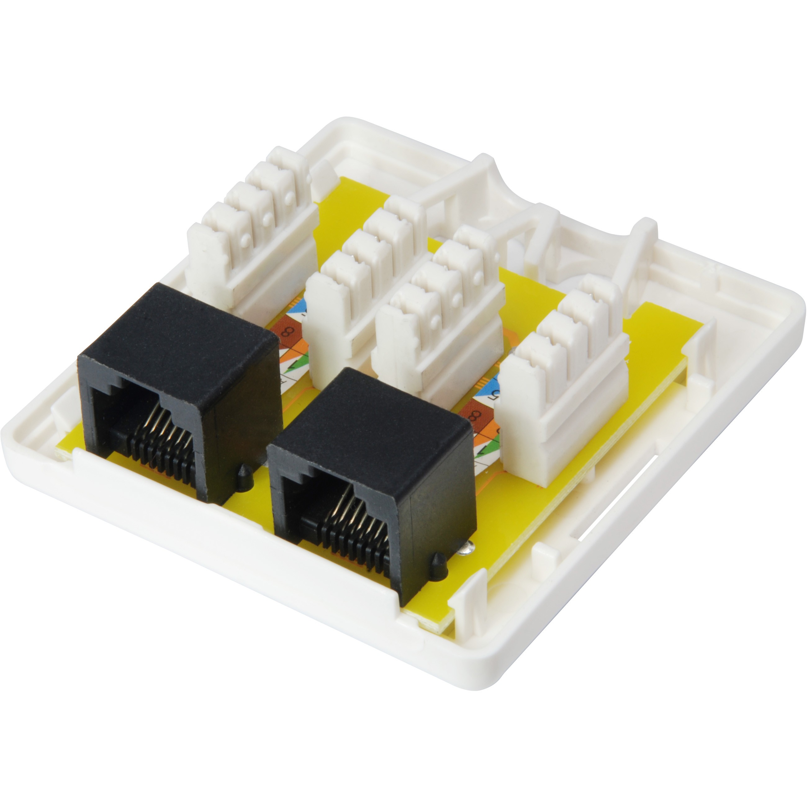 Utičnica Equip Aufputzdose Cat6 2xRJ45 UTP RAL 9010 bijela-2