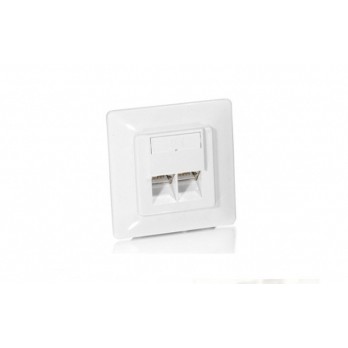 Utičnica Equip Unterputzdose +Frontplatte 2xRJ45 Cat5e 45° RAL 9010