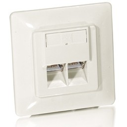 Utičnica EQUIP RJ45 Dose 2xRJ45 Cat5e (RAL 9010)