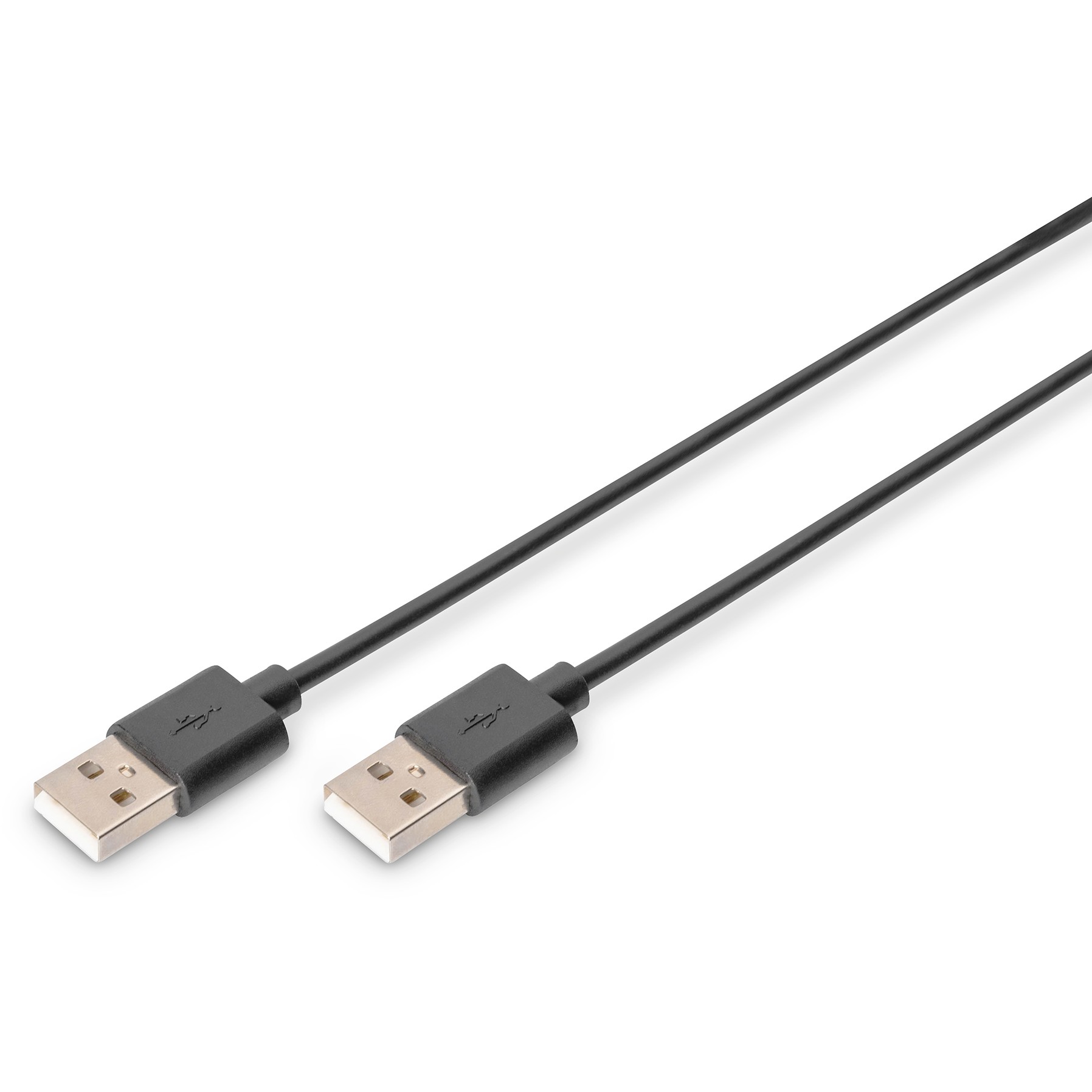 Kabel DIGITUS USB 2.0 Anschlusskabel Typ A -A St/St 1.8m, crna boja