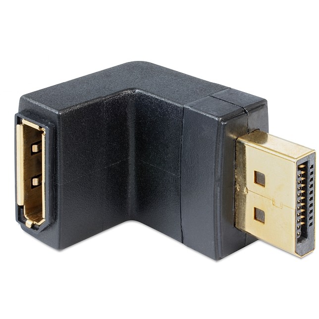 Adapter DELOCK DP-St > DP-Bu gewinkelt unten crna boja-0