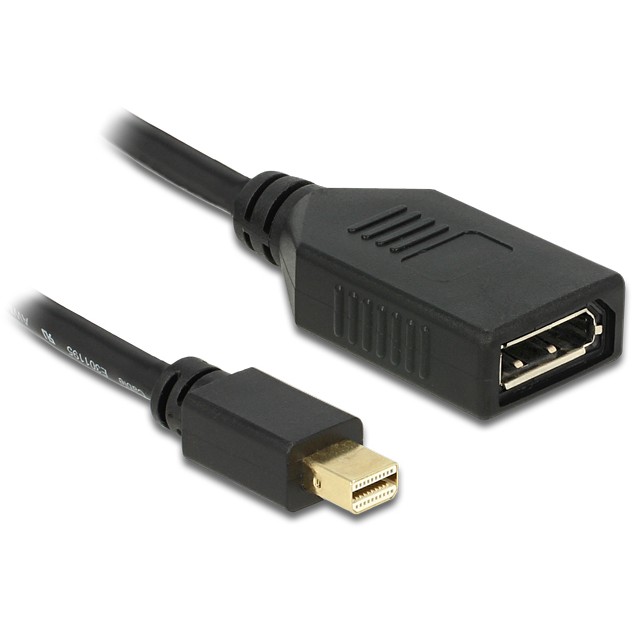 Adapter kabel DELOCK mini DisplayPort St > DisplayPort Bu crna boja-0