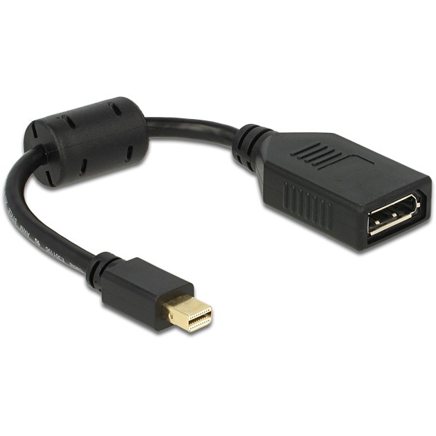 Adapter kabel DELOCK mini DisplayPort St > DisplayPort Bu crna boja-1
