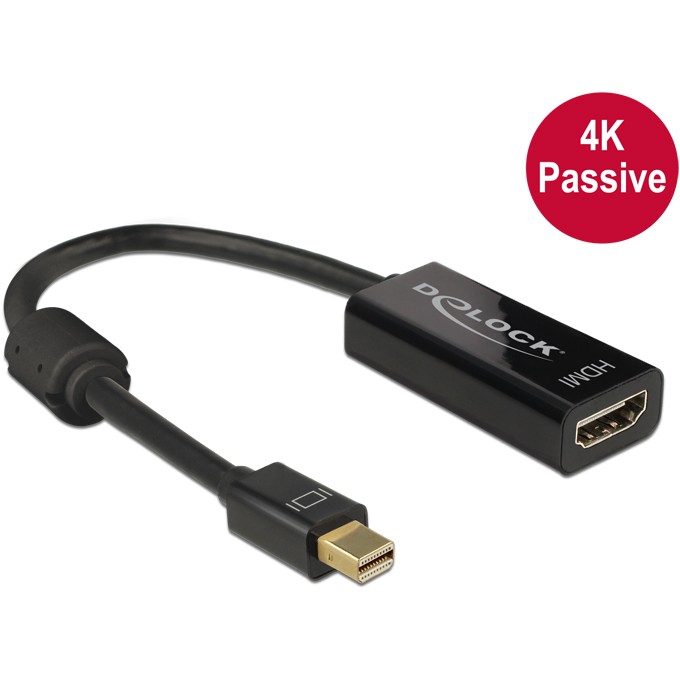 Adapter kabel DELOCK mini DisplayPort 1.2 Stecker > HDMI Buchse crna boja 4K Passiv-1