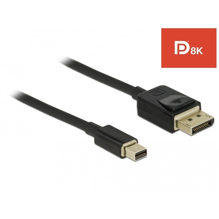 Kabel DELOCK Mini DisplayPort zu DisplayPort 8K 60Hz 2m-0