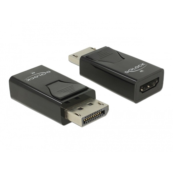 Adapter DELOCK DisplayPort 1.2 Stecker zu HDMI Buchse 4K Passiv crna boja-0