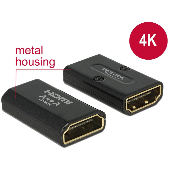 Adapter DELOCK High Speed HDMI mit Ethernet (hdmi-a, hdmi-a, 4k)